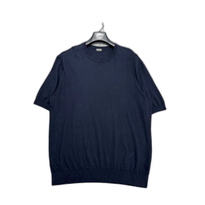 zegna embossed logo short sleeve tee