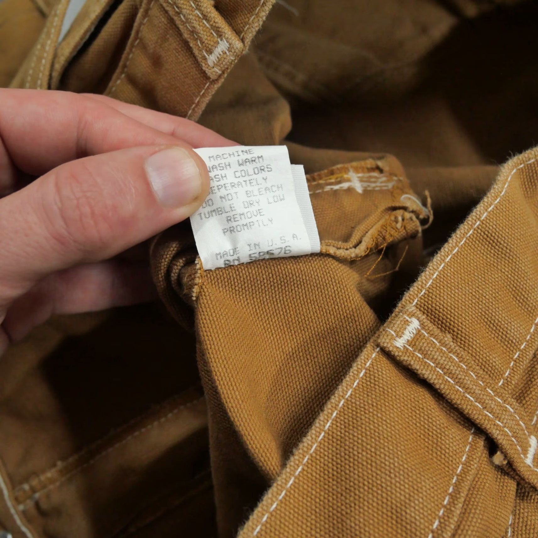 Vintage VINTAGE CAT Cargo Shorts Mens 44 Brown Canvas Workwear Relaxed Cargo Pocket 8in Inseam Summer Mens Brown CAT Shorts Size US 44 / EU 60 - 7 Thumbnail