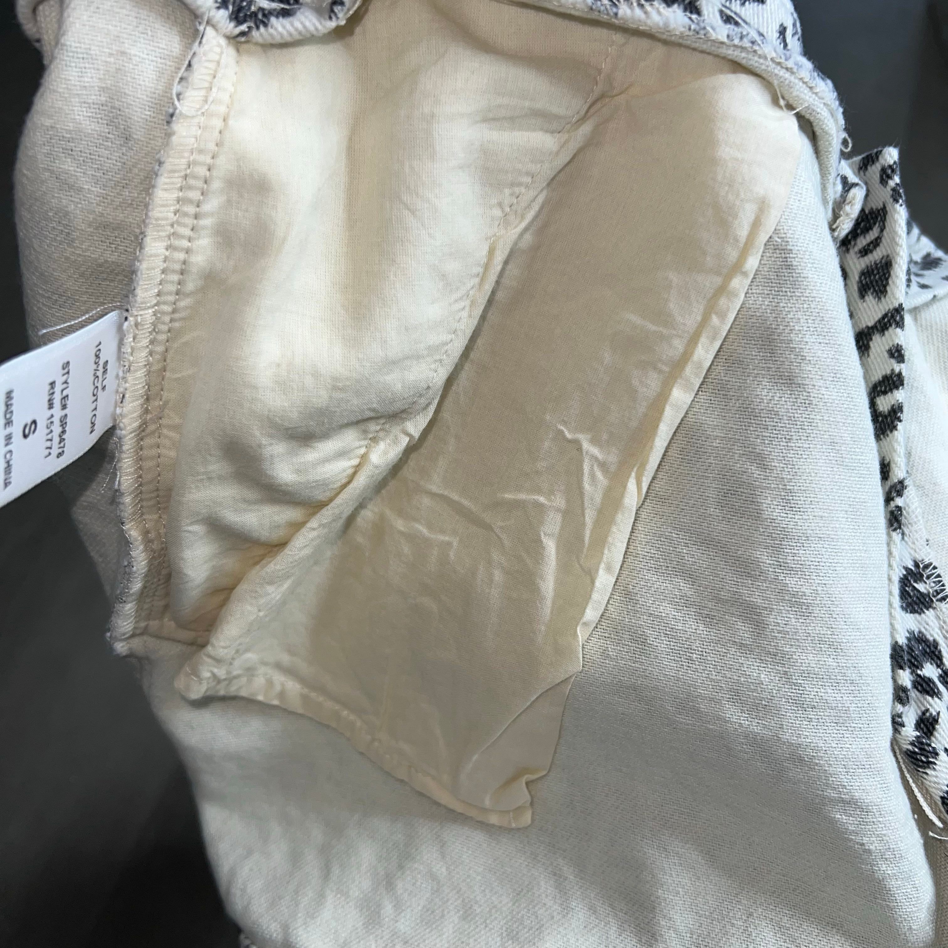 Free People Altar'd State, Front Zip Leopard Print Cream & Black Short Shorts Small Size 26" / US 2 / IT 38 - 11 Thumbnail