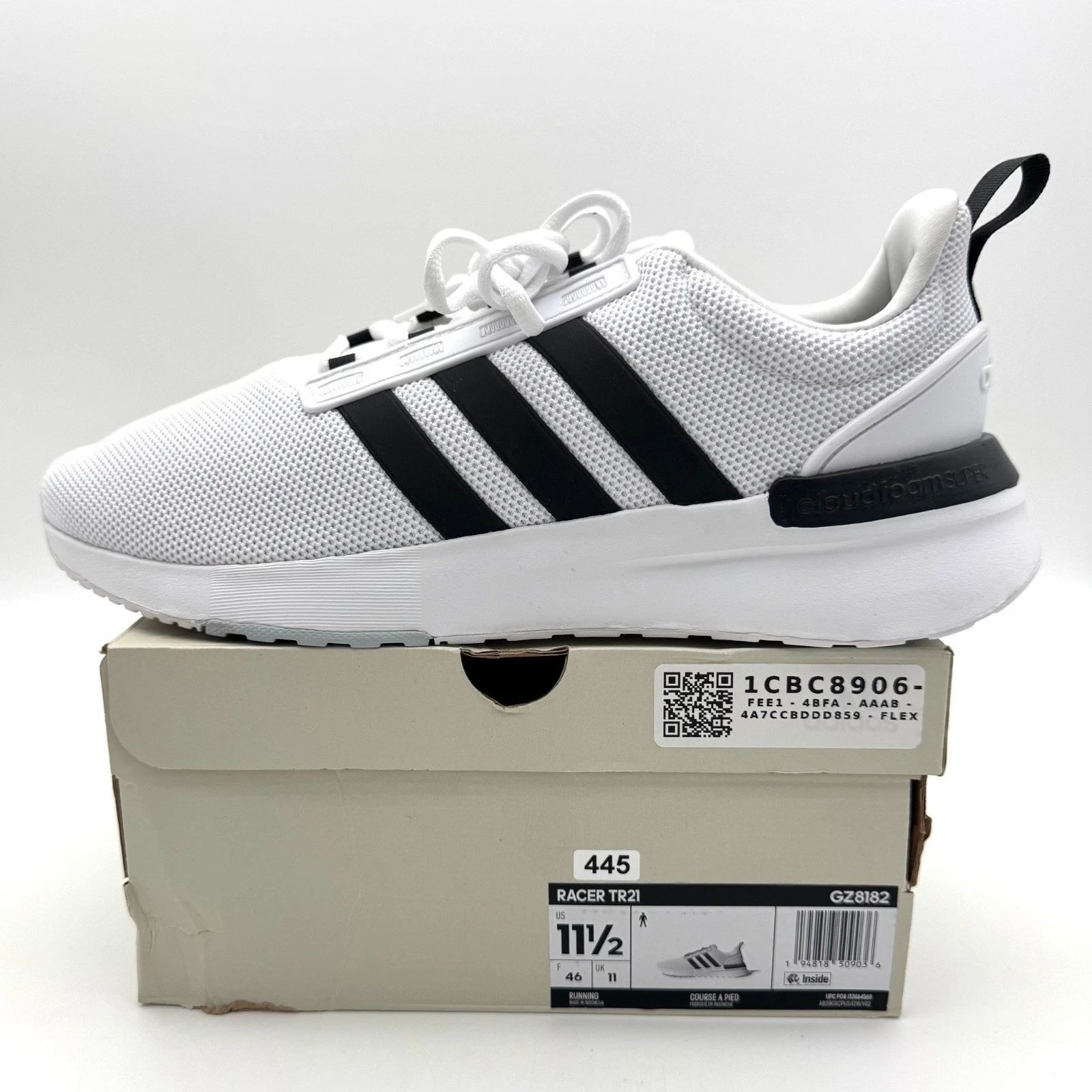 Adidas adidas Racer TR21 Running Sneaker White Size US 11.5 / EU 44-45 - 2 Thumbnail