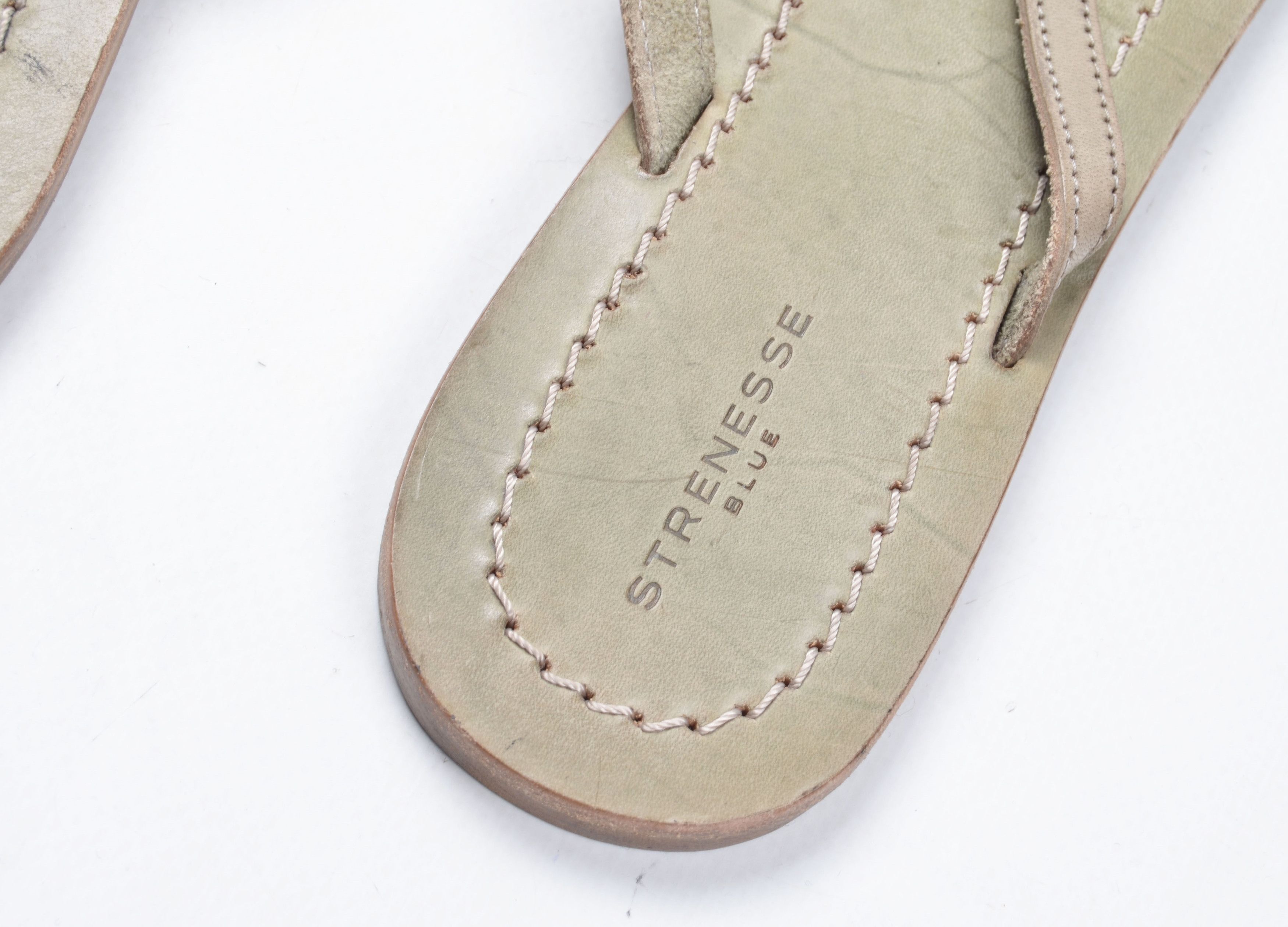 STRENESSE Strenesse Blue Gabriele Strehle 90's Khaki Flip Flops Size US 7 / IT 37 - 3 Thumbnail
