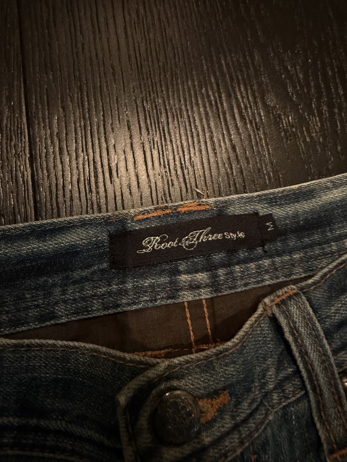 Other Root Three Distressed Flared Denim Size 31" - 3 Thumbnail