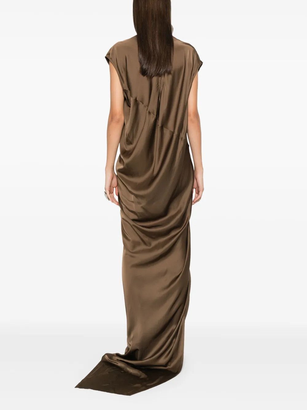 Rick Owens o1y0126 Maxi Dress in Brown Size S / US 4 / IT 40 - 4 Thumbnail