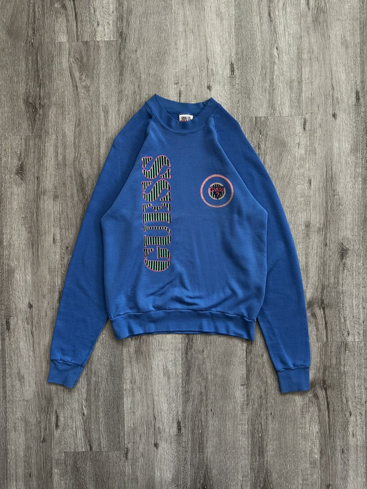 Guess × Vintage 90s Vintage Guess Jeans Sweater Size US XL / EU 56 / 4 - 1 Thumbnail