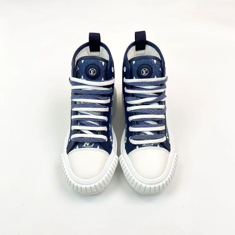 Louis Vuitton Louis Vuitton Squad Old Flower Full Print High Top Canvas Size US 7 / IT 37 - 3 Thumbnail