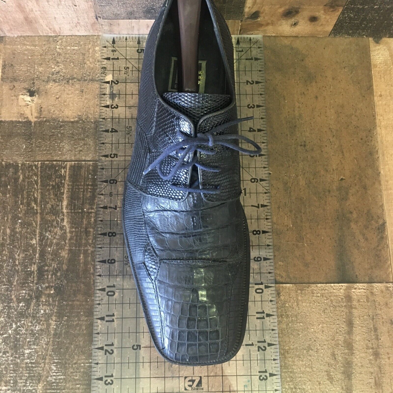 David Eden David Eden Crocodile Oxford Square Toe Shoes Mens 11.5 Size US 11.5 / EU 44-45 - 2 Thumbnail