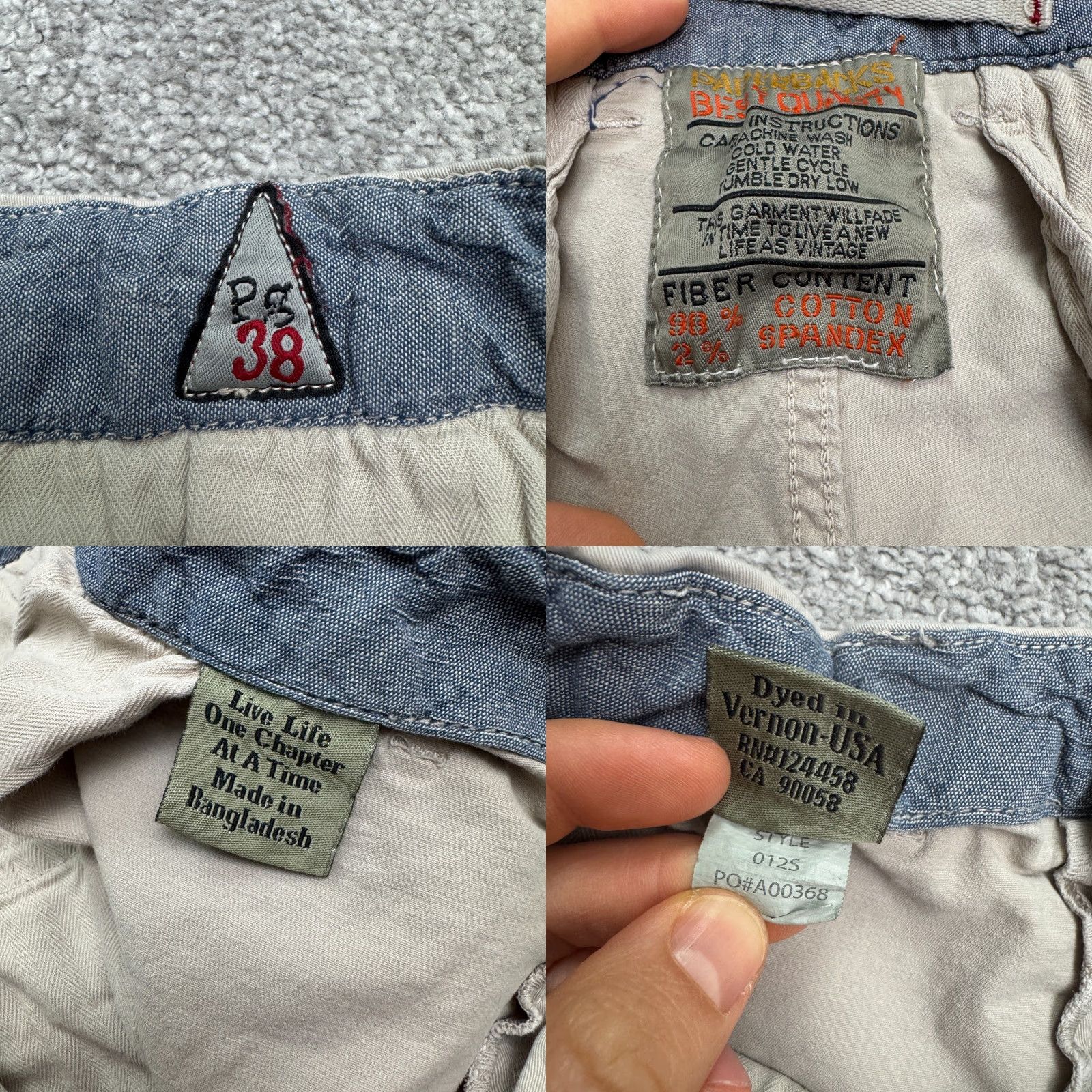 Vintage Paperbacks Chino Shorts Mens 38 Beige Cotton Flat Front Pockets Button Casual Summer Wearable Regular Vintage: No Size US 38 / EU 54 - 8 Thumbnail