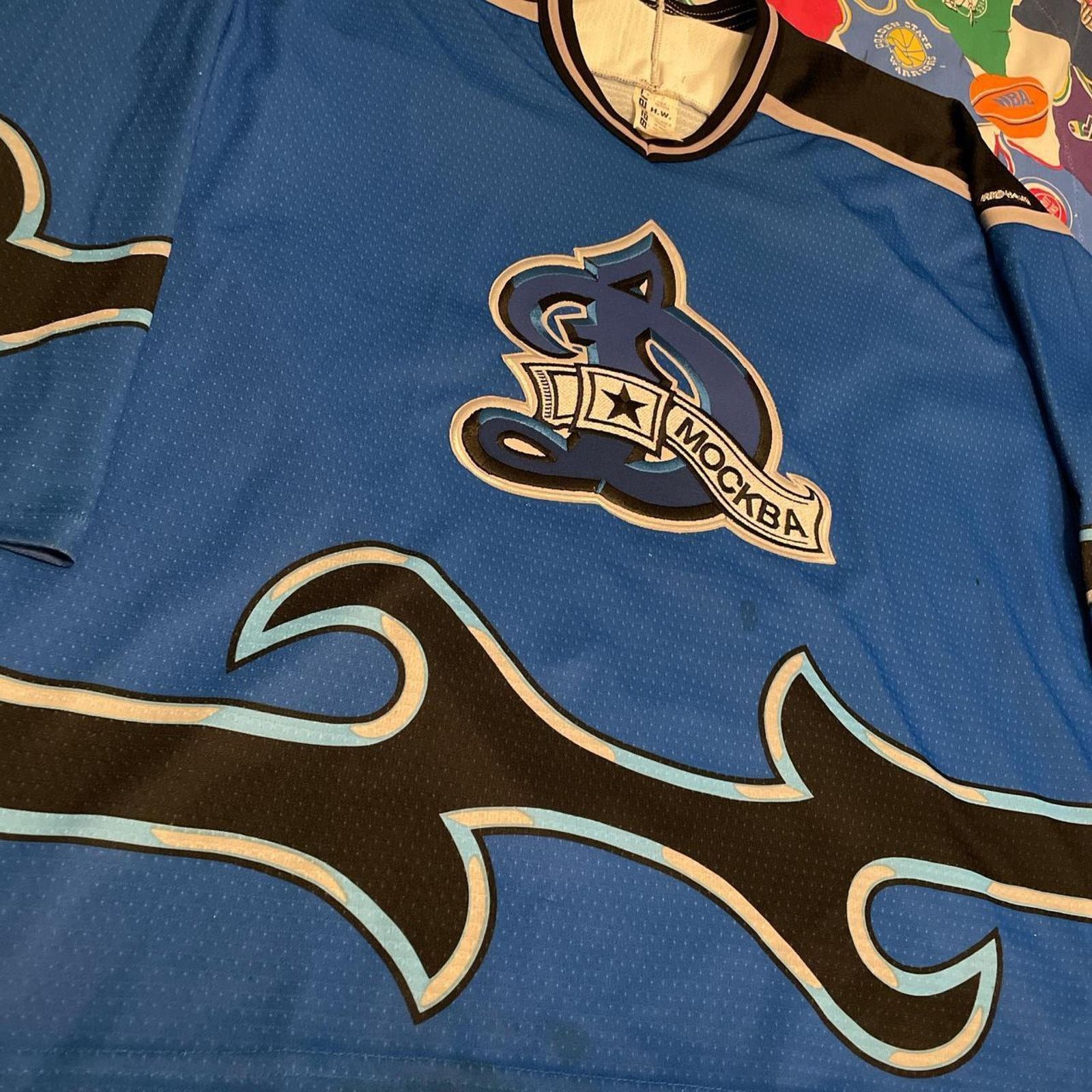 NHL × Vintage Moscow Dynamo Mens Large KHL Home Hockey Jersey Bauer Canada Size US L / EU 52-54 / 3 - 3 Thumbnail