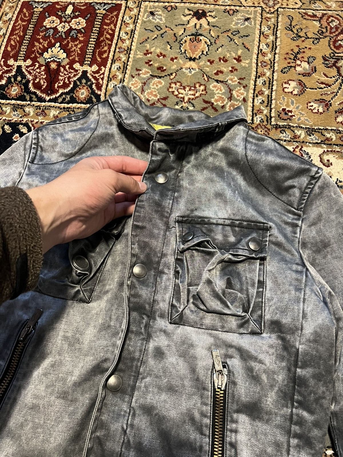 Diesel Diesel Vintage 2000s Faded Jacket Grey Metallic Rare Size M / US 6-8 / IT 42-44 - 5 Thumbnail
