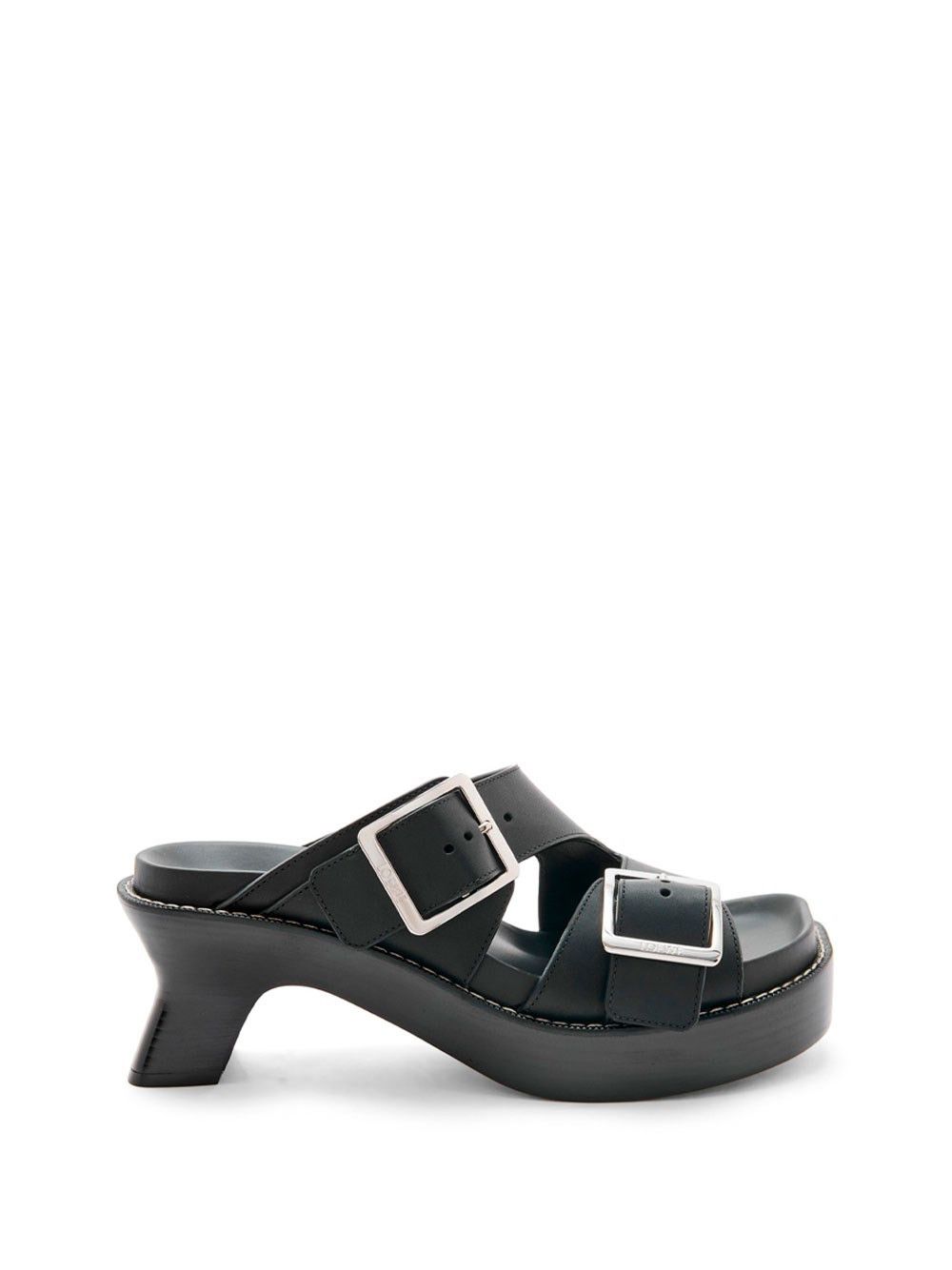 image of Loewe Ease Heel Shoes Slides in Black, Women's (Size 7)