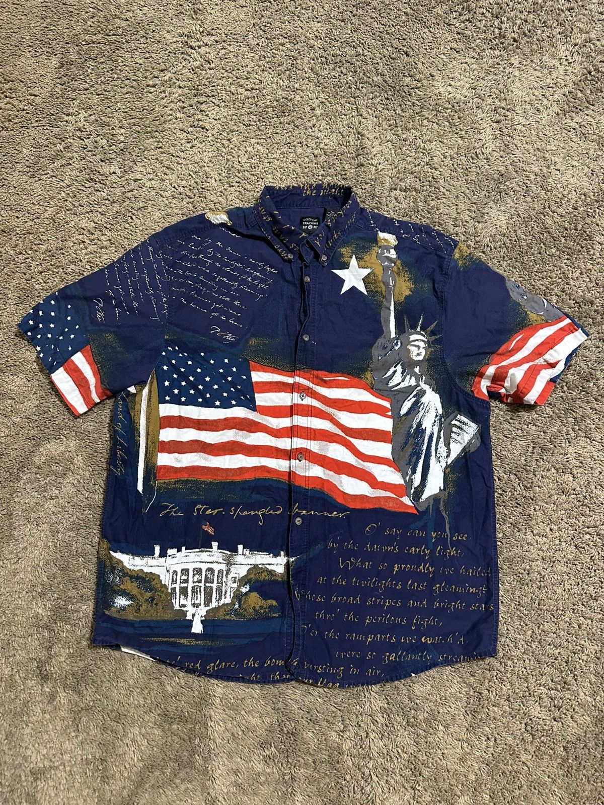 Nike × Vintage Vintage 4th of July statute of liberty shirt 00s size XL Size US L / EU 52-54 / 3 - 1 Thumbnail