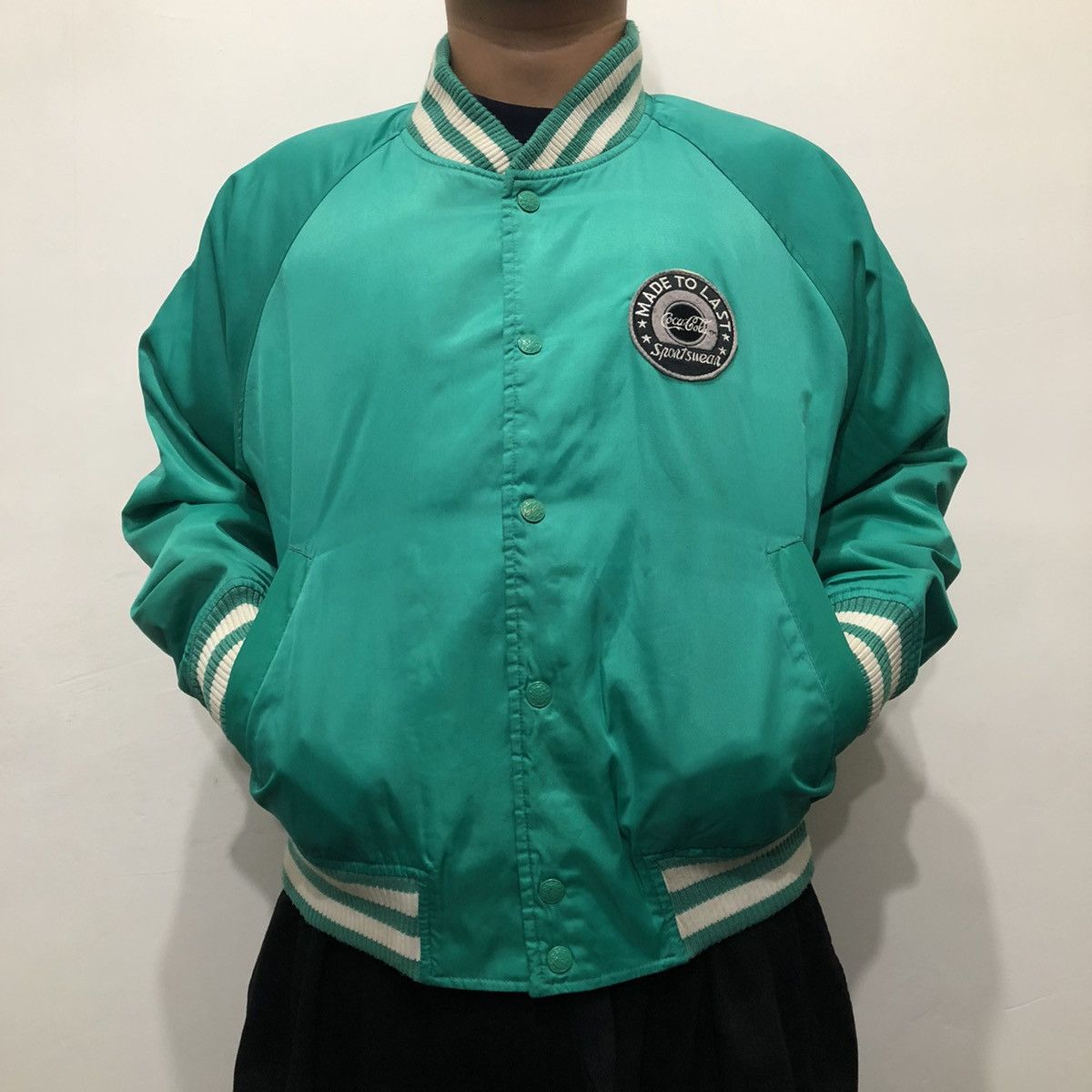 1980s Vintage Coca Cola Sportswear Varsity Jacket C 1988