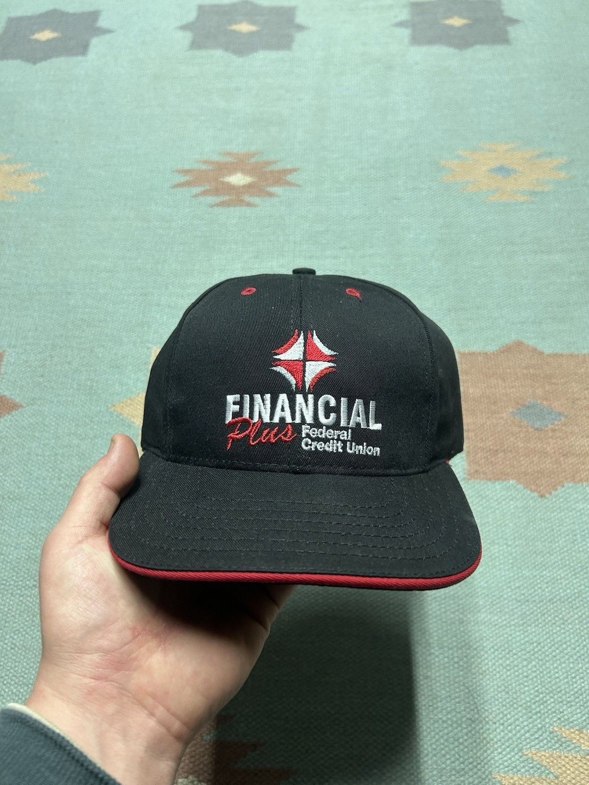 Vintage Vtg strapback hat financial plus federal credit union bank Size ONE SIZE - 2 Thumbnail