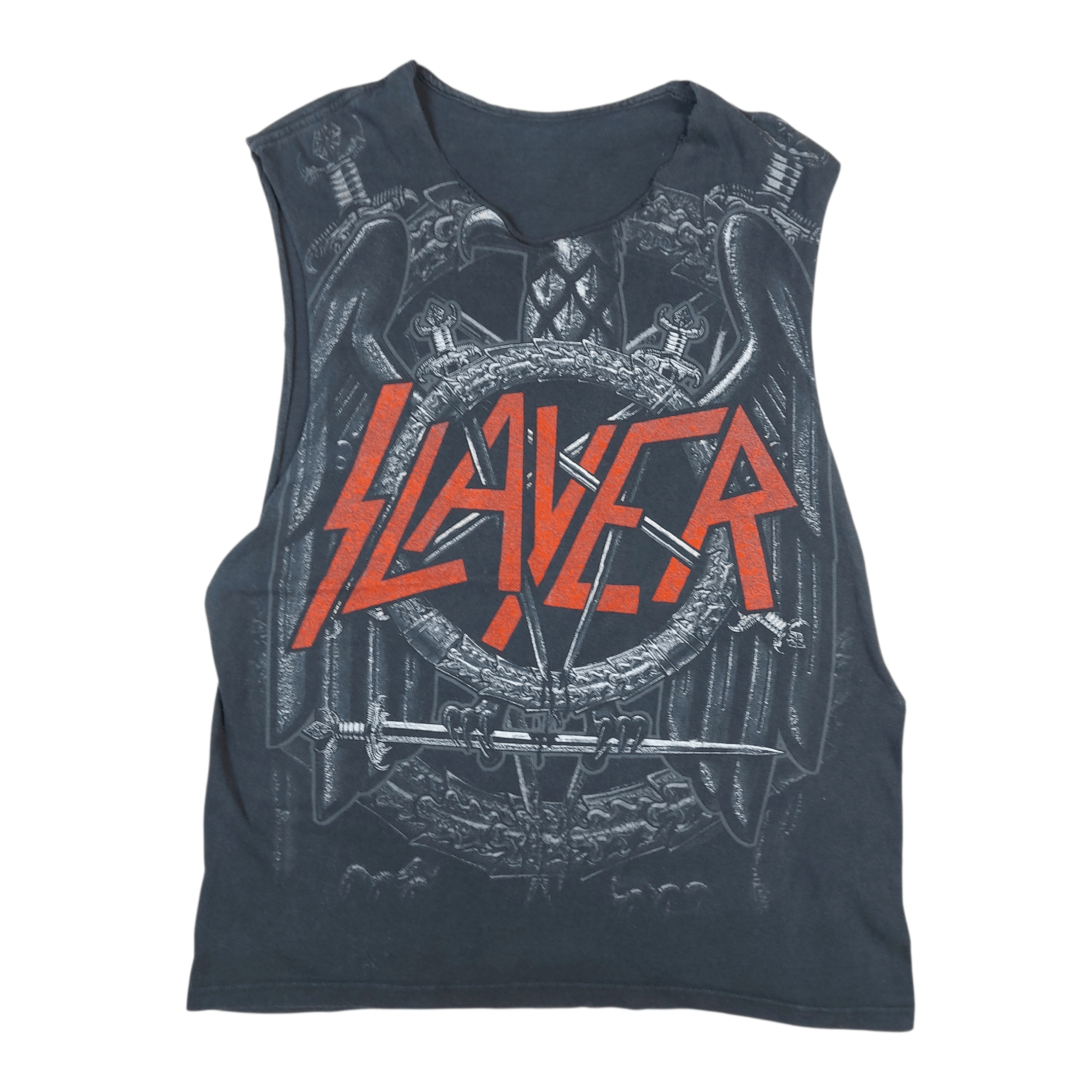 Band Tees VTG Slayer Band 2011 World Painted Blood Tour Cut-Off Tank Size US L / EU 52-54 / 3 - 2 Thumbnail
