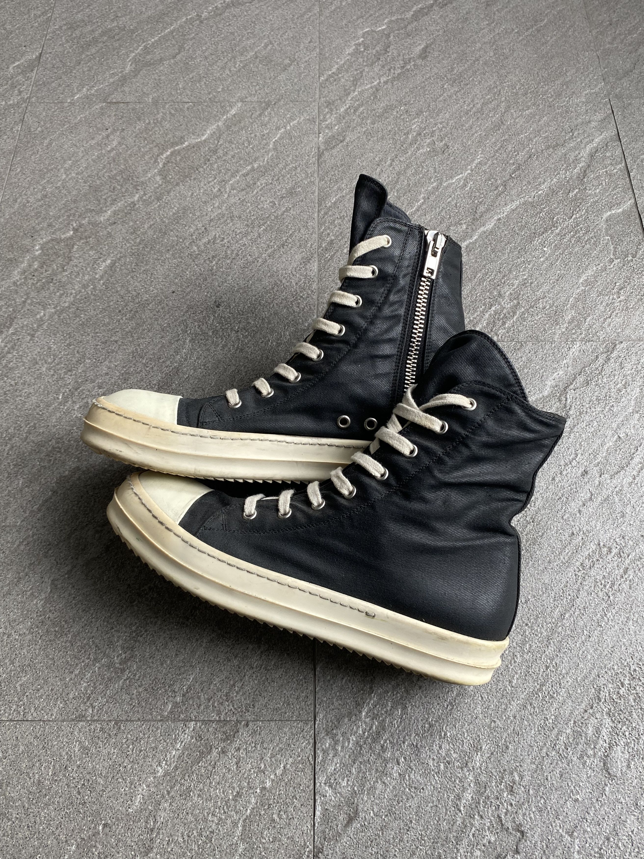 Rick Owens Drkshdw Rick Owens DRKSHDW Ramones black canvas Size US 7 / EU 40 - 1 Thumbnail