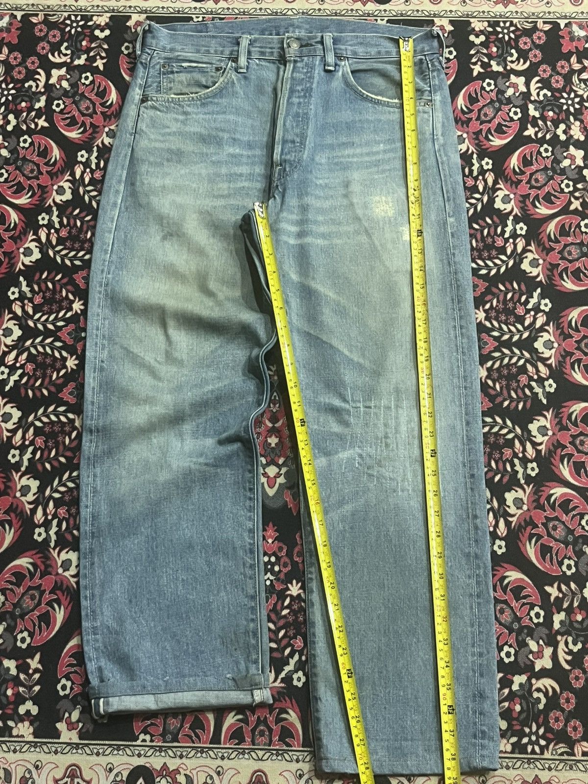 Levi's Vintage Clothing Levi’s LVC 501 Big E Repaired Blue Washed Selvedge Jeans Size US 34 / EU 50 - 15 Thumbnail