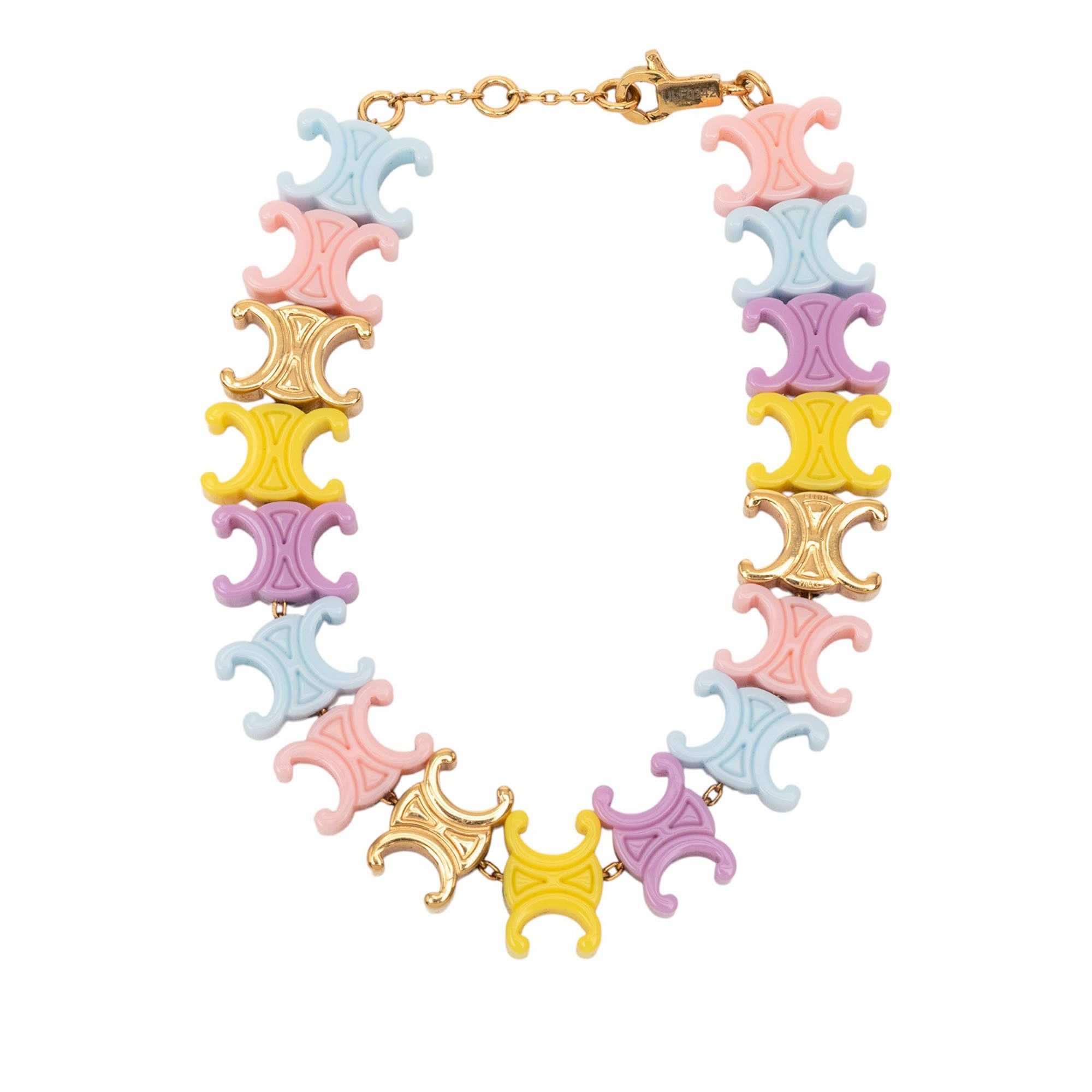 Celine Celine Multicolor Plexiglass Triomphe Baby Bracelet Size ONE SIZE - 1 Thumbnail
