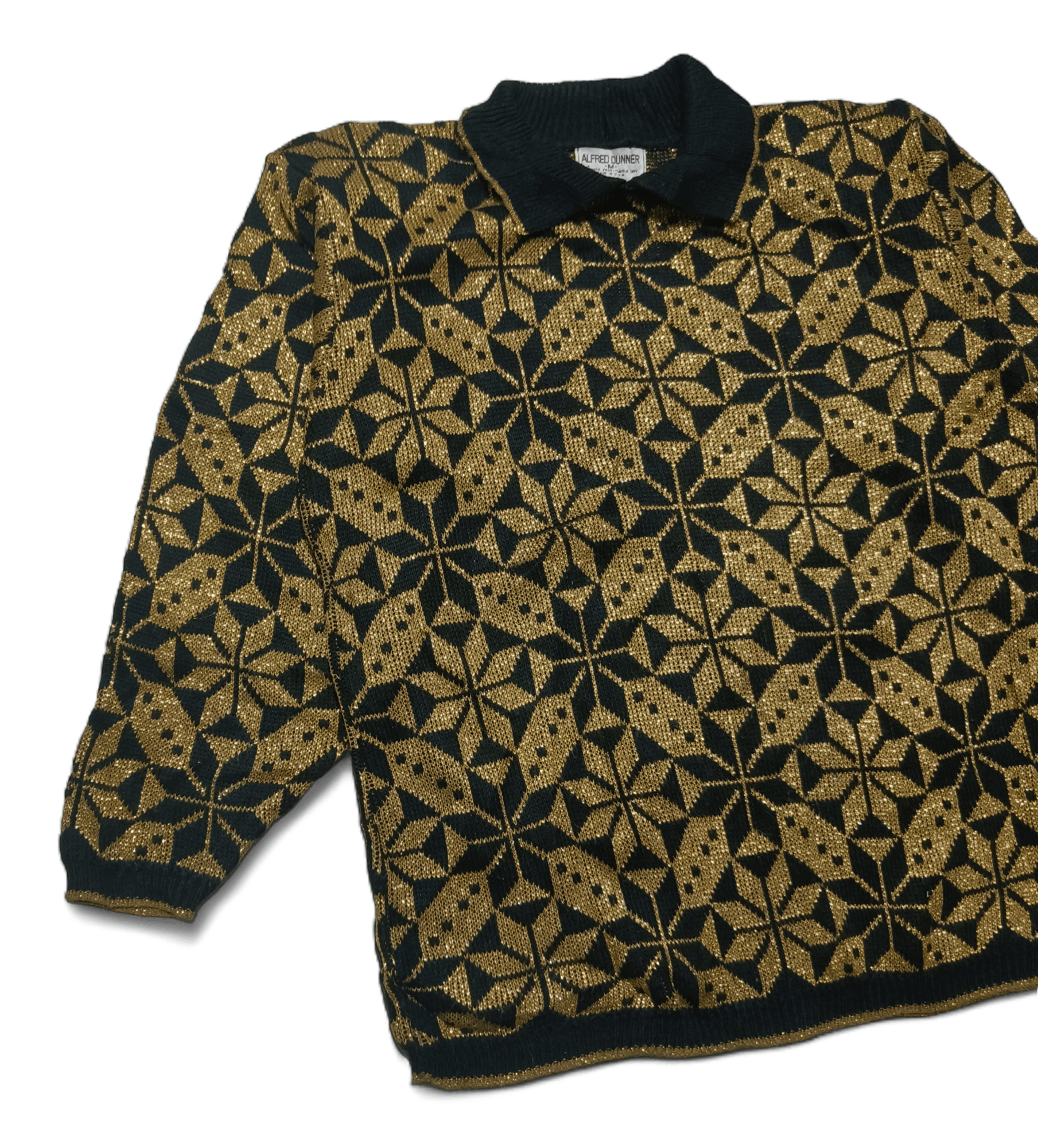 Other Vintage 70s ALFRED DUNNER Knit Bling Sparkle Lurex Sweater Size M / US 6-8 / IT 42-44 - 2 Thumbnail