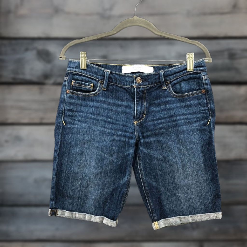 Abercrombie & Fitch VINTAGE Abercrombie & Fitch Jean Shorts Womens 27 Blue Stretch Low Rise Casual American Classic Size 27" / US 4 / IT 40 - 1 Thumbnail