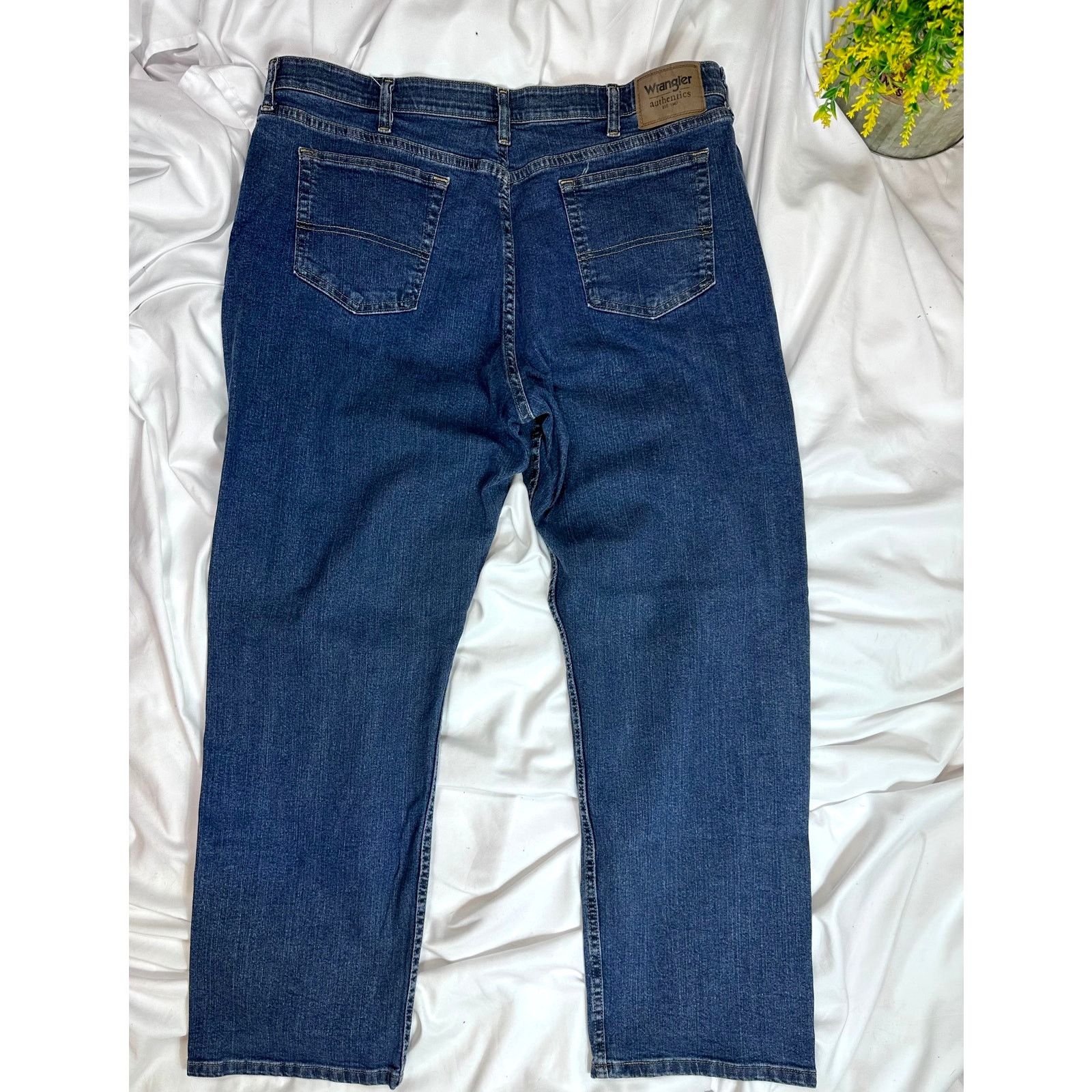 Wrangler Wrangler Authentic Mens Classic Straight Fit Jean Blue 40x30 Size US 40 / EU 56 - 14 Thumbnail