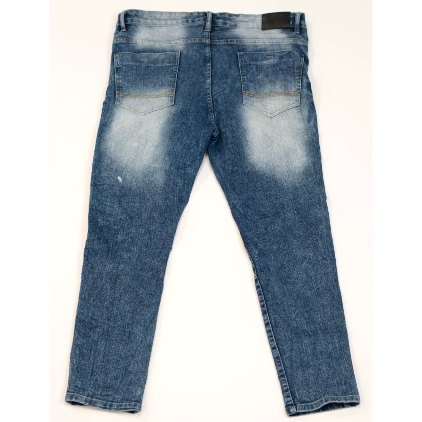 Southpole Southpole Jeans Mens Skinny 90s Biker Denim Blue 36 x 30 Regular Belt Loops 5-Pocket Vintage Size US 36 / EU 52 - 3 Thumbnail