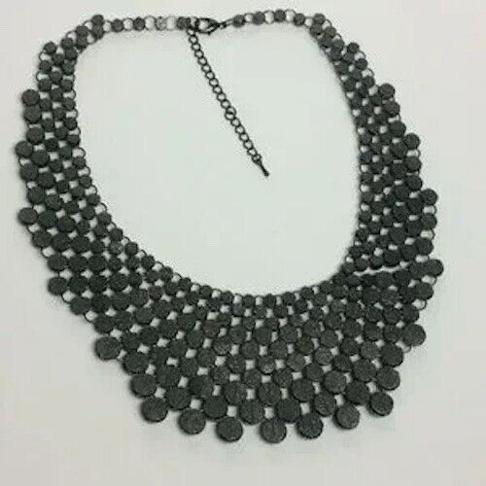 Other VINTAGE CHOKER BIB NECKLACE Size-@ 2 1/2” Center @21” Length Size ONE SIZE - 6 Thumbnail