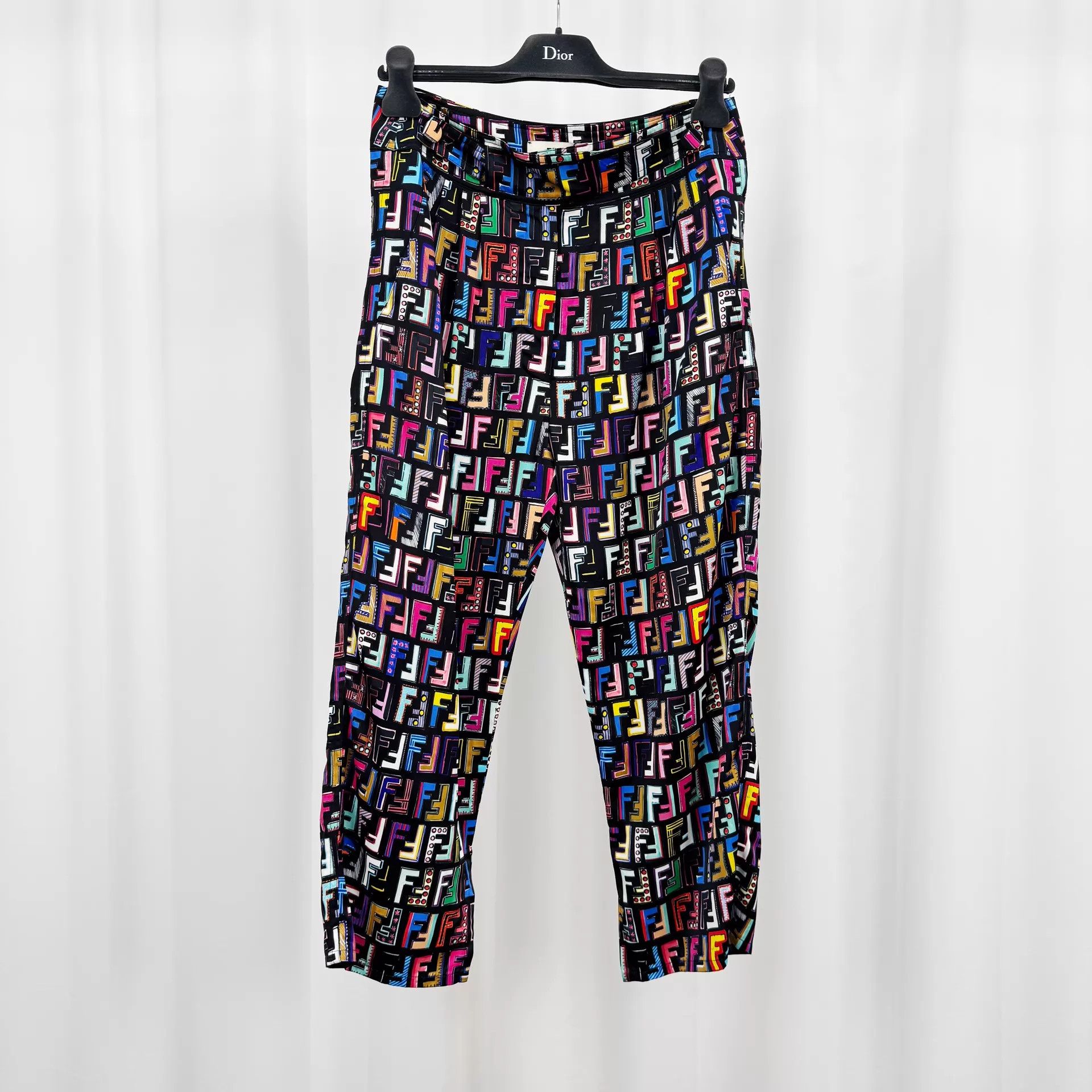 Fendi Fendi FF color all over print casual pants 40 Size 27" / US 4 / IT 40 - 1 Thumbnail