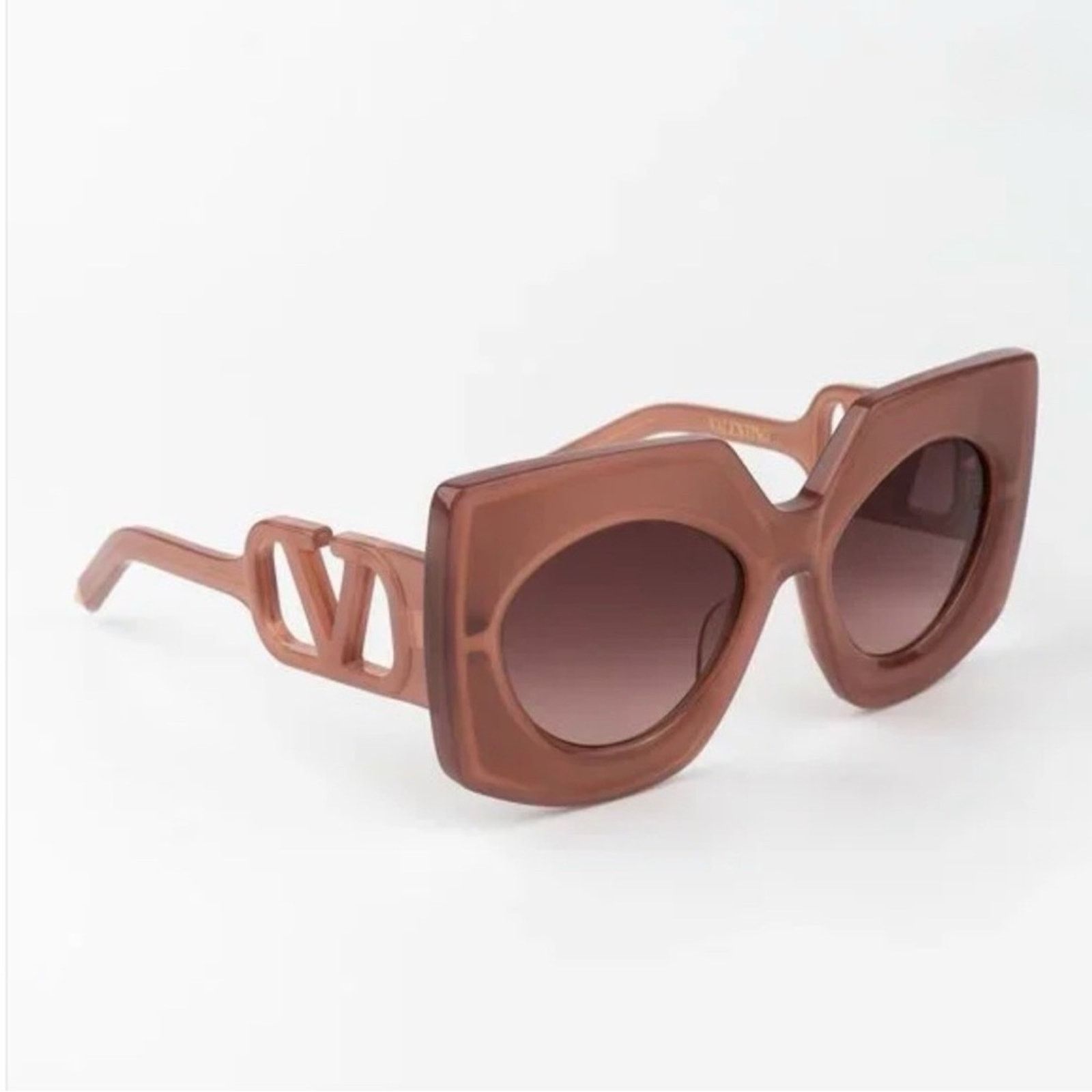 New! Valentino V SOUL VLS 127B Brown Sunglasses, Authentic