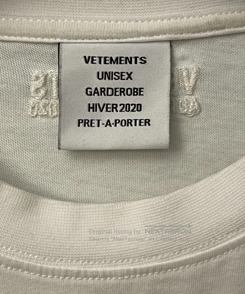 Vetements Vetements White short-sleeved T-shirt Size US S / EU 44-46 / 1 - 2 Thumbnail
