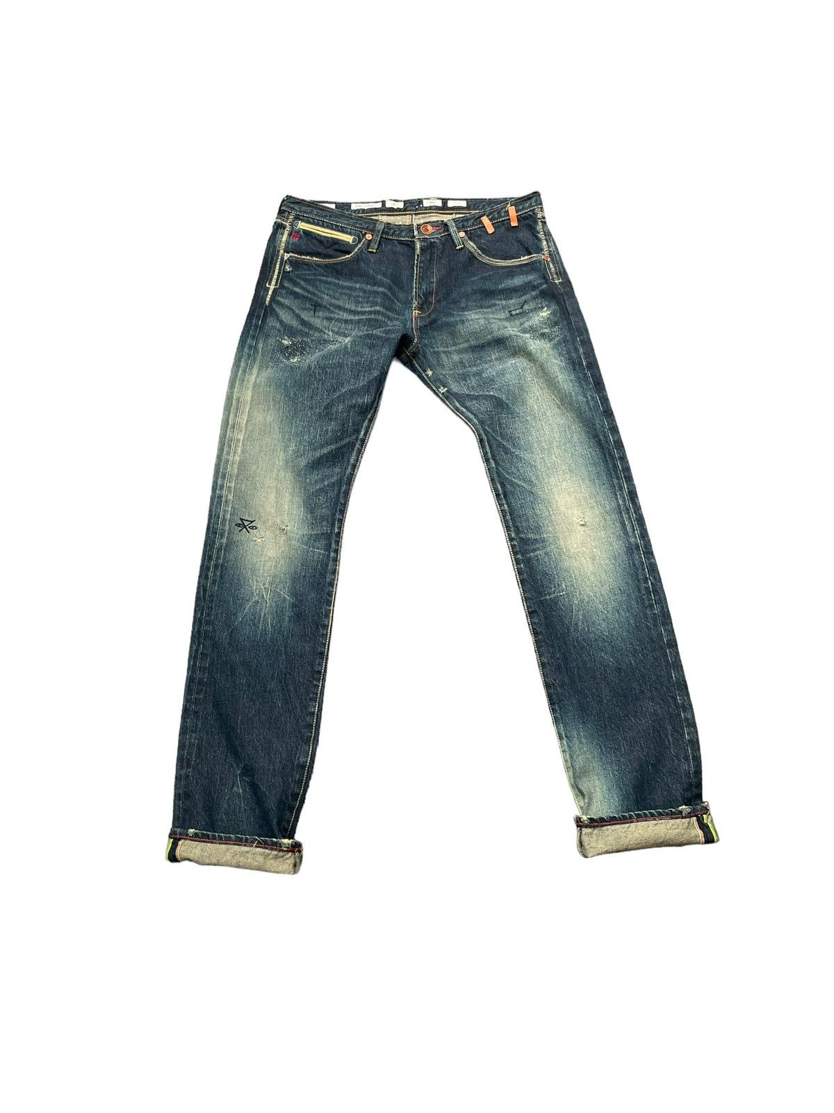 Japanese Brand × Paul Smith Red Ear Paul Smith Red Ear Howgate Wonder Selvedge Distresed Size US 31 - 1 Thumbnail