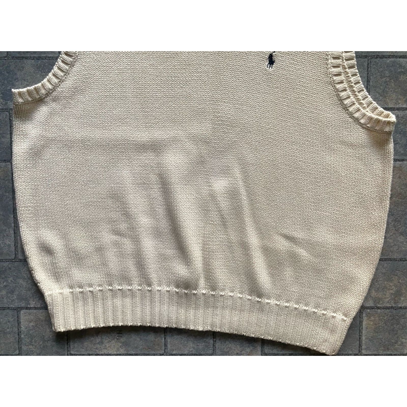 Polo Ralph Lauren VINTAGE Polo Ralph Lauren Vest White 100% Cotton Mens Large Size US L / EU 52-54 / 3 - 3 Thumbnail