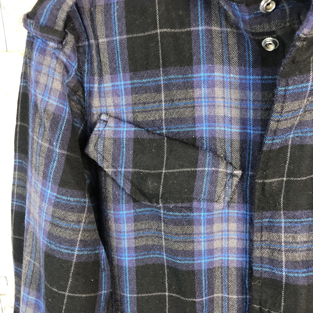 Japanese Brand Marc by Marc Jacobs checkered Blue Flannel jacket #A873 Size US S / EU 44-46 / 1 - 9 Thumbnail