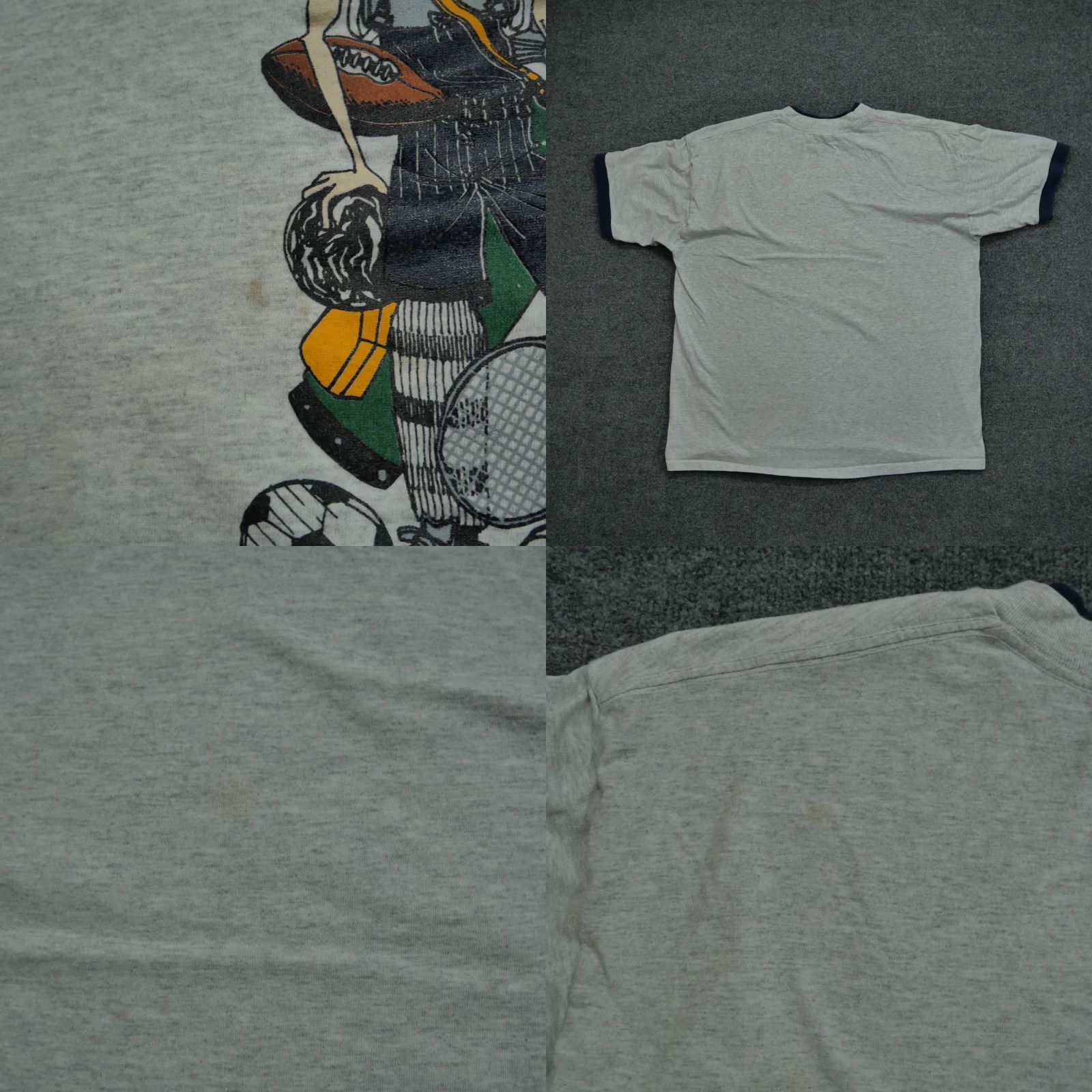 Vintage VINTAGE Dad T Shirt Adult XL Grey 90s Mens Logo Short Sleeve Crew Neck Cotton Shirt Size US XL / EU 56 / 4 - 9 Thumbnail