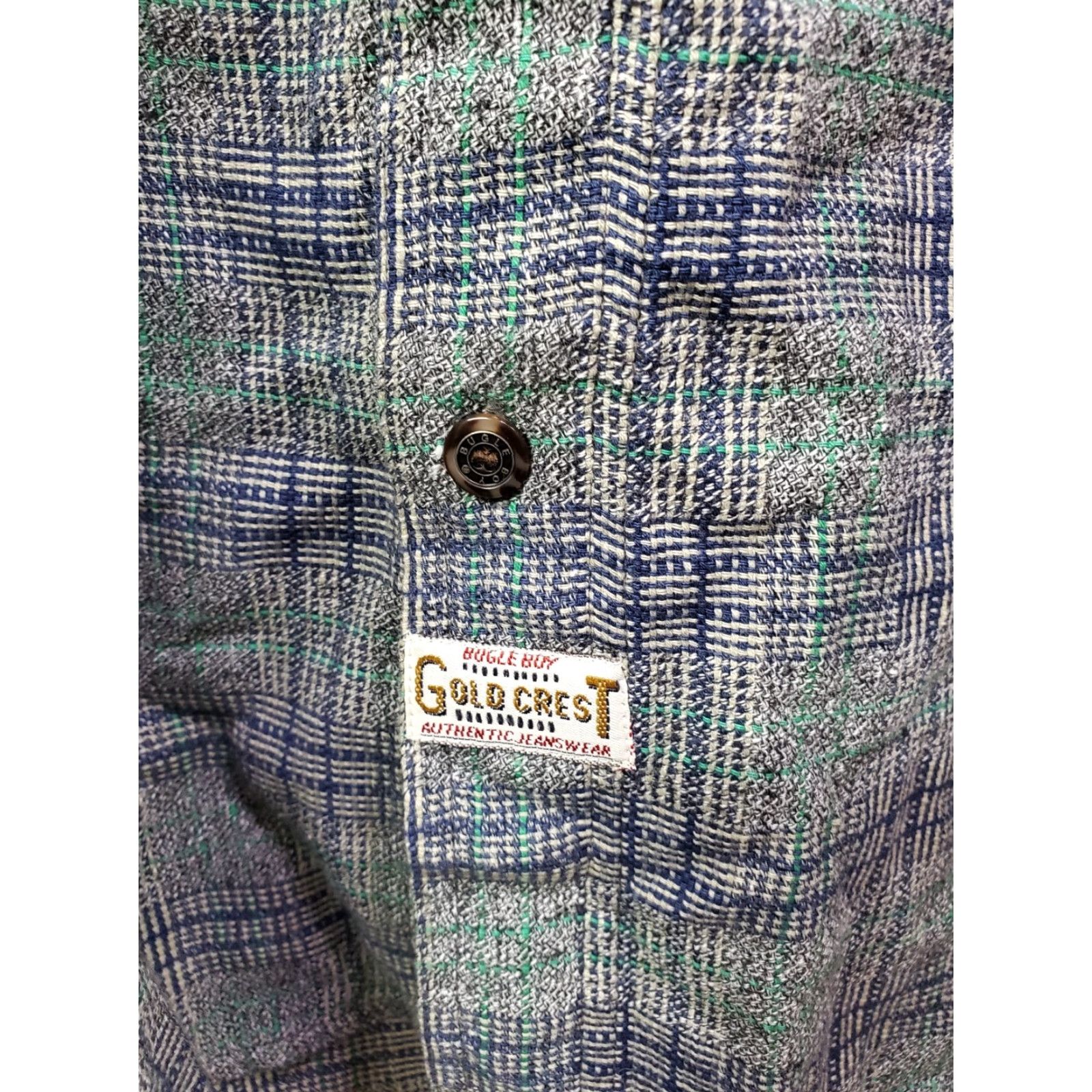 Bugle Boy VINTAGE Bugle Boy Flannel Shirt Long Sleeve Mens Size S Gray Plaid Gold Crest Button-Up Collared Casual, Party/Cocktail, Travel Mens Size US S / EU 44-46 / 1 - 3 Thumbnail
