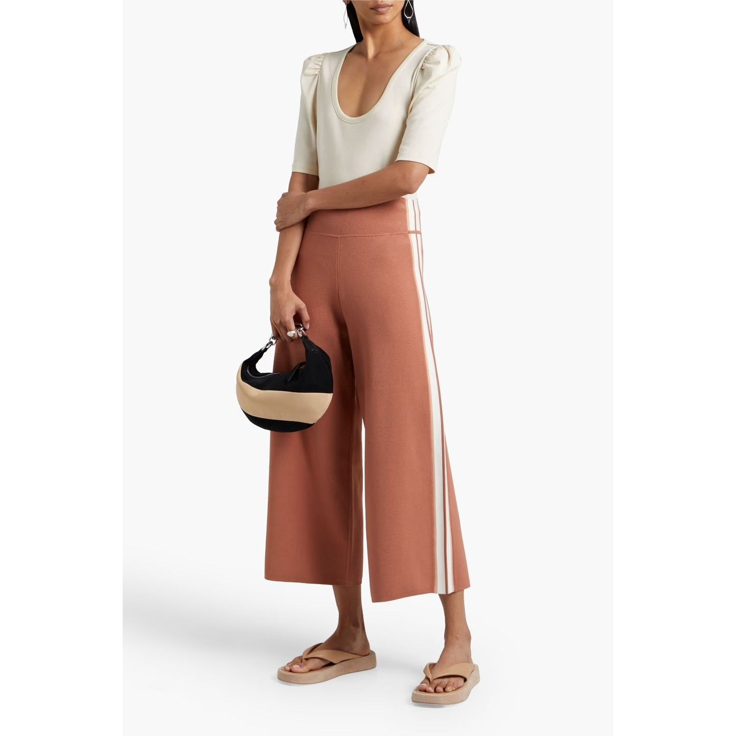 Veronica Beard Veronica Beard Roland Striped Stretch knit Culottes $395 M Size 28" / US 6 / IT 42 - 1 Thumbnail