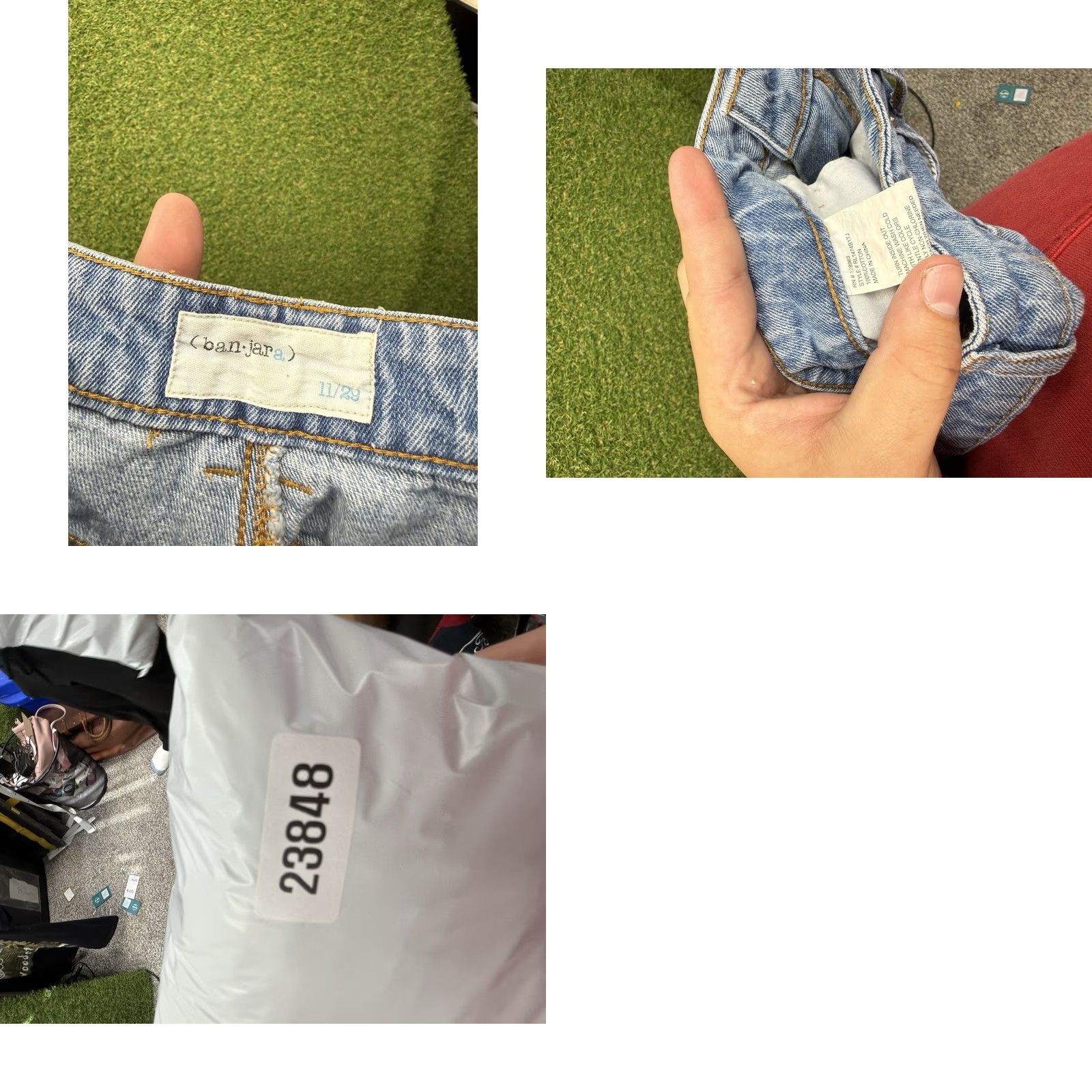 Vintage VINTAGE Banjara Jeans Womens 11/29 Light Wash Denim Wide-Leg 31in 29in Cargo Pocket Y2K Grunge Skater Size 32" / US 10 / IT 46 - 8 Thumbnail