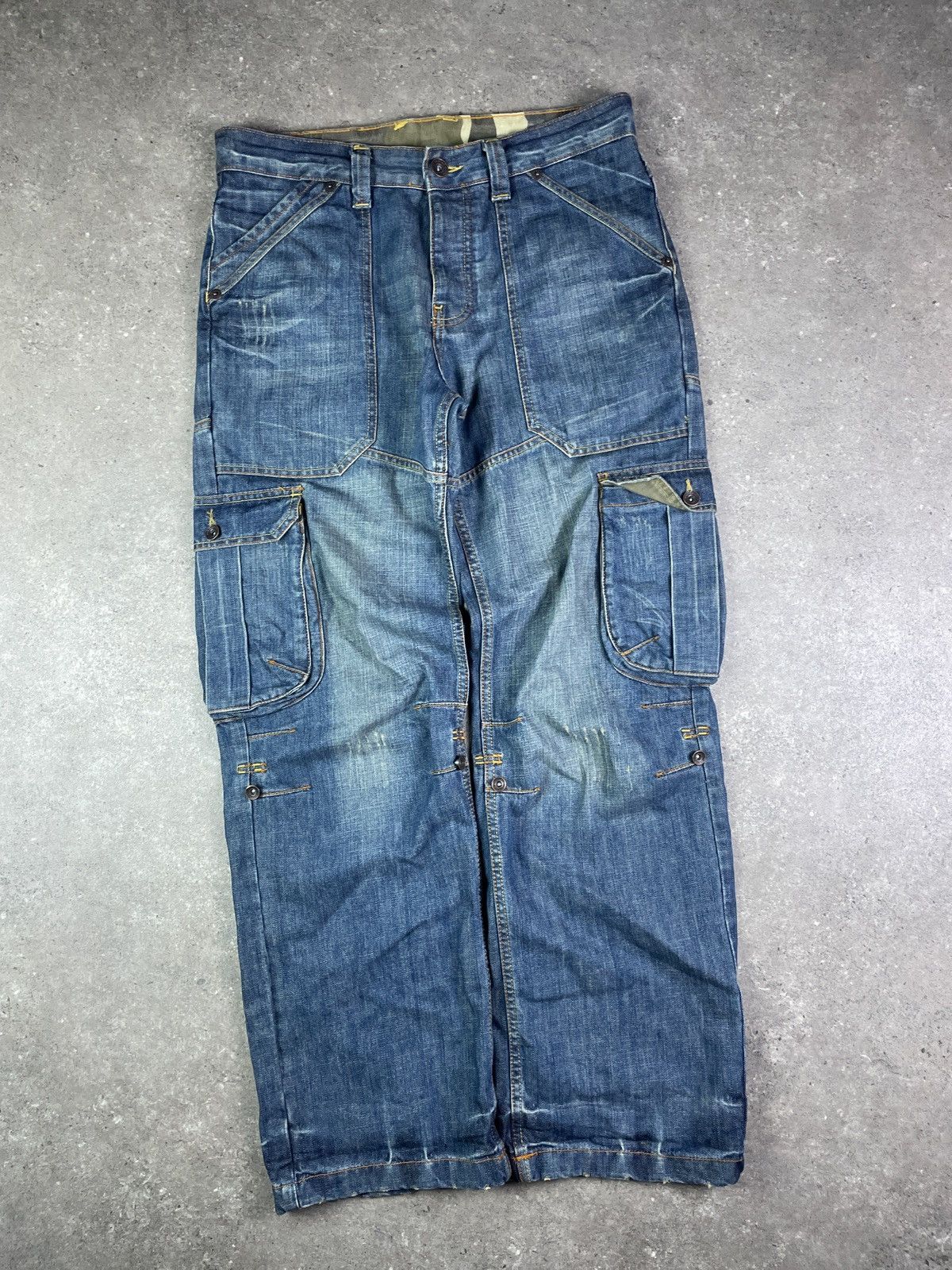 Burton × Vintage Vintage Y2K Burton baggy cargo denim jeans pants Size US 32 / EU 48 - 1 Thumbnail