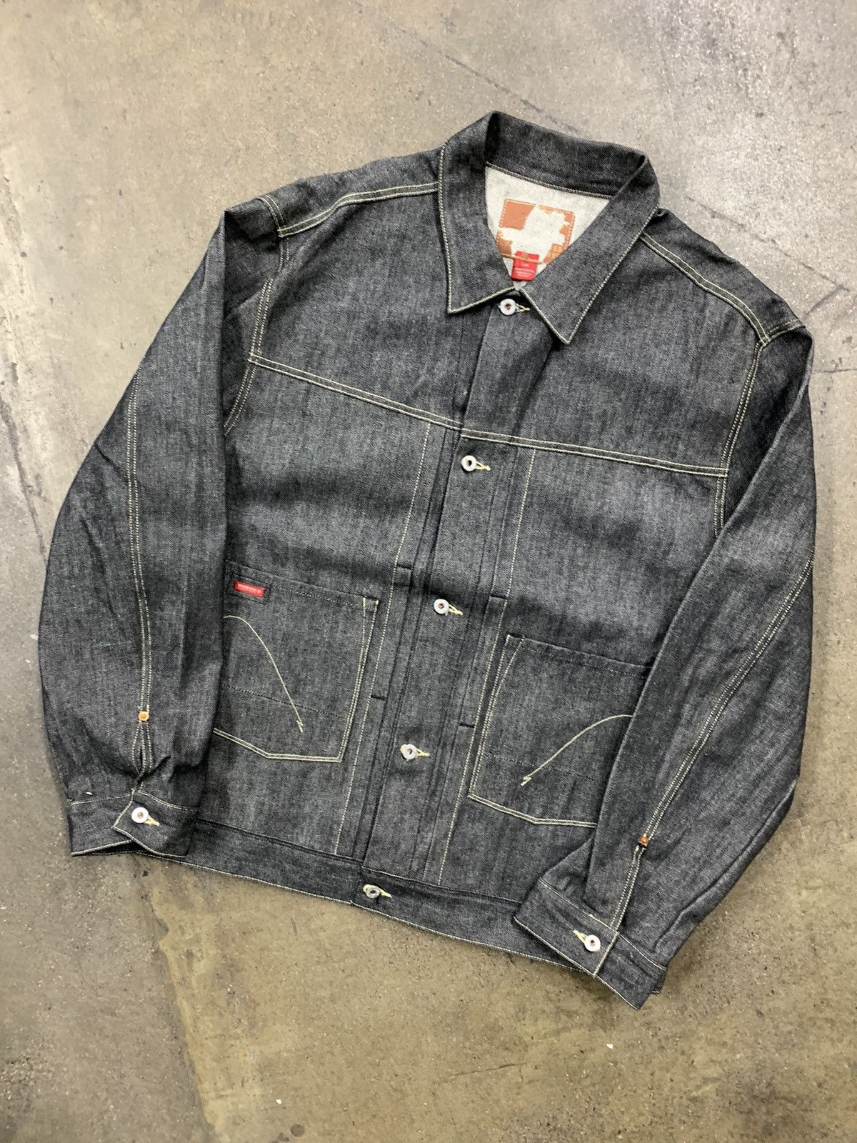 Guess × Vintage Vintage Guess DarkWash Denim Jacket Size US XXL / EU 58 / 5 - 1 Thumbnail