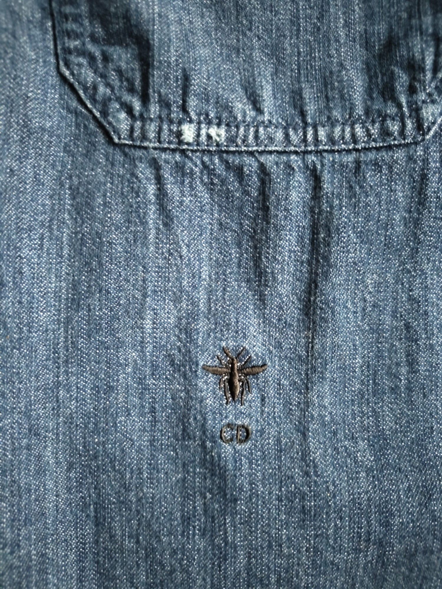 Dior Denim Vest Shirt With Signature CD Logo Stitching Size XS / US 0-2 / IT 36-38 - 5 Thumbnail