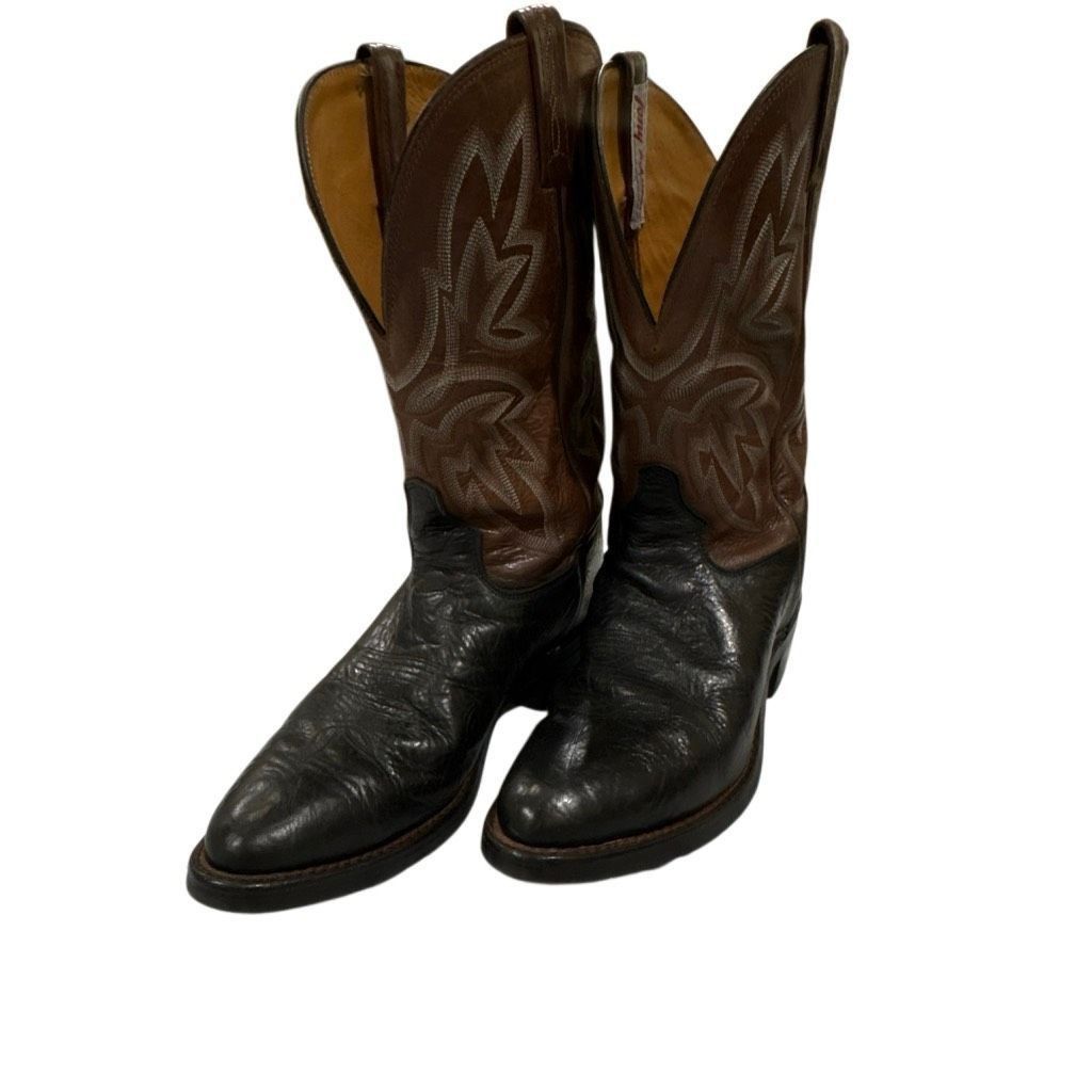 Tony Lama Tony Lama Fernando 12" Western Cowboy Boots Black Brown Leat Size US 10 / EU 43 - 1 Thumbnail
