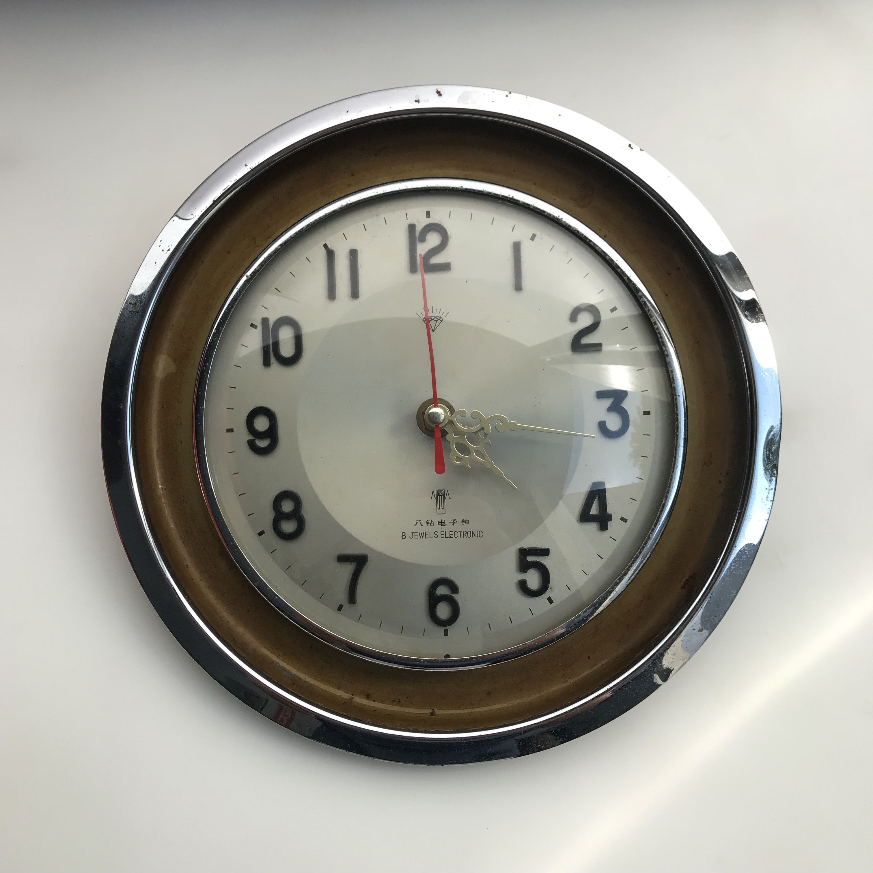 Vintage Vintage Diamond Wall Clock Silver Chrome Midcentury Japan Size ONE SIZE - 3 Thumbnail