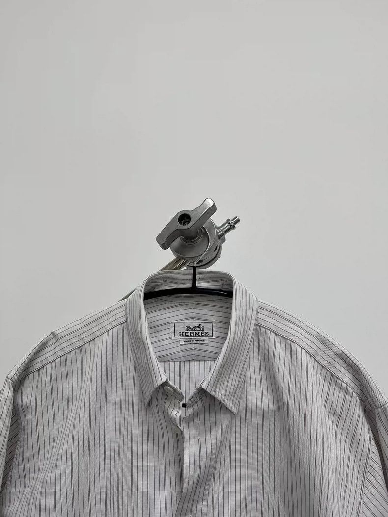 Hermes Hermes 90s vintage striped shirt 2504-Nextarrow Size US L / EU 52-54 / 3 - 3 Thumbnail