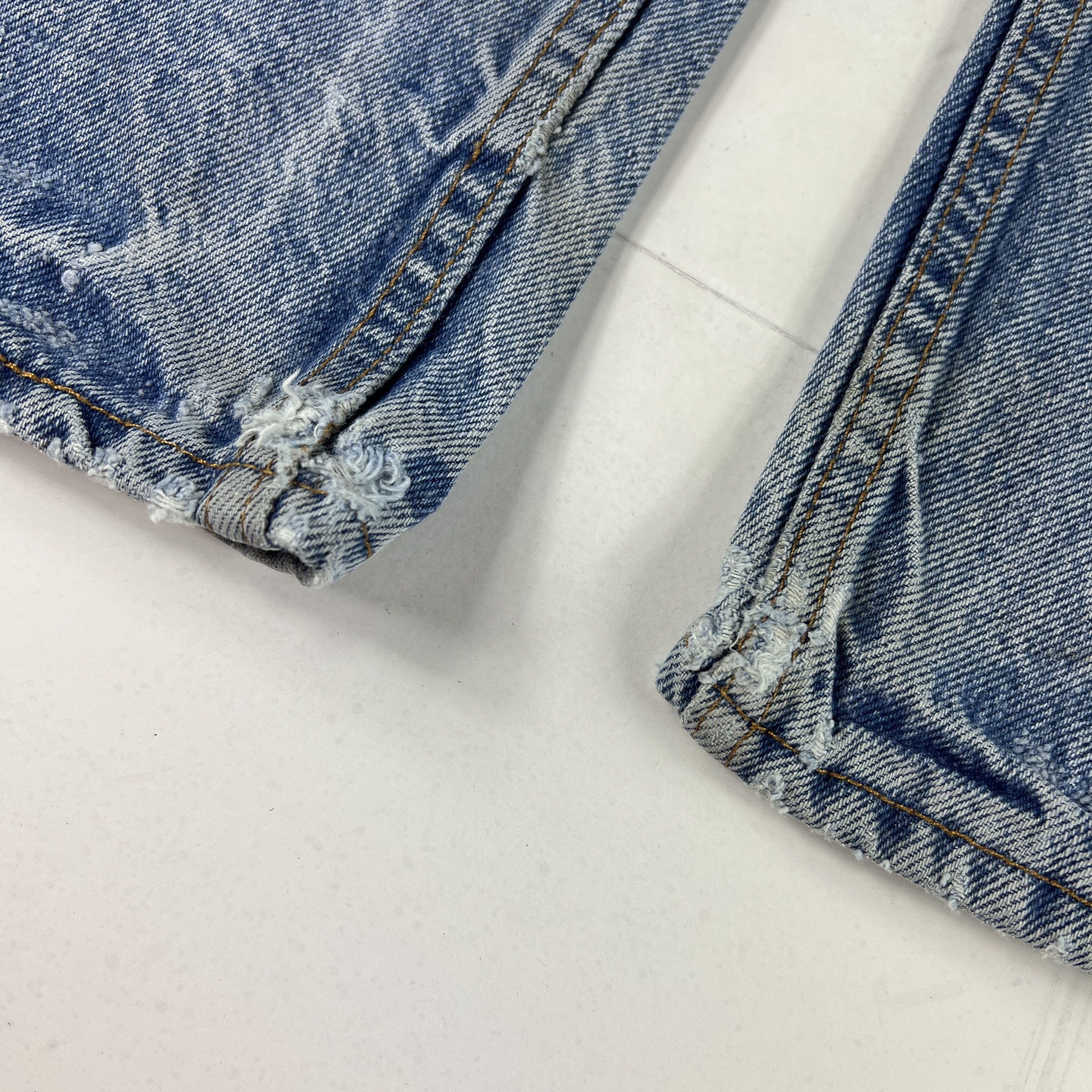 Levi's × Vintage VTG 90s Levi's Jeans 505 Straight Blue Denim Orange Tab Size US 34 / EU 50 - 3 Thumbnail