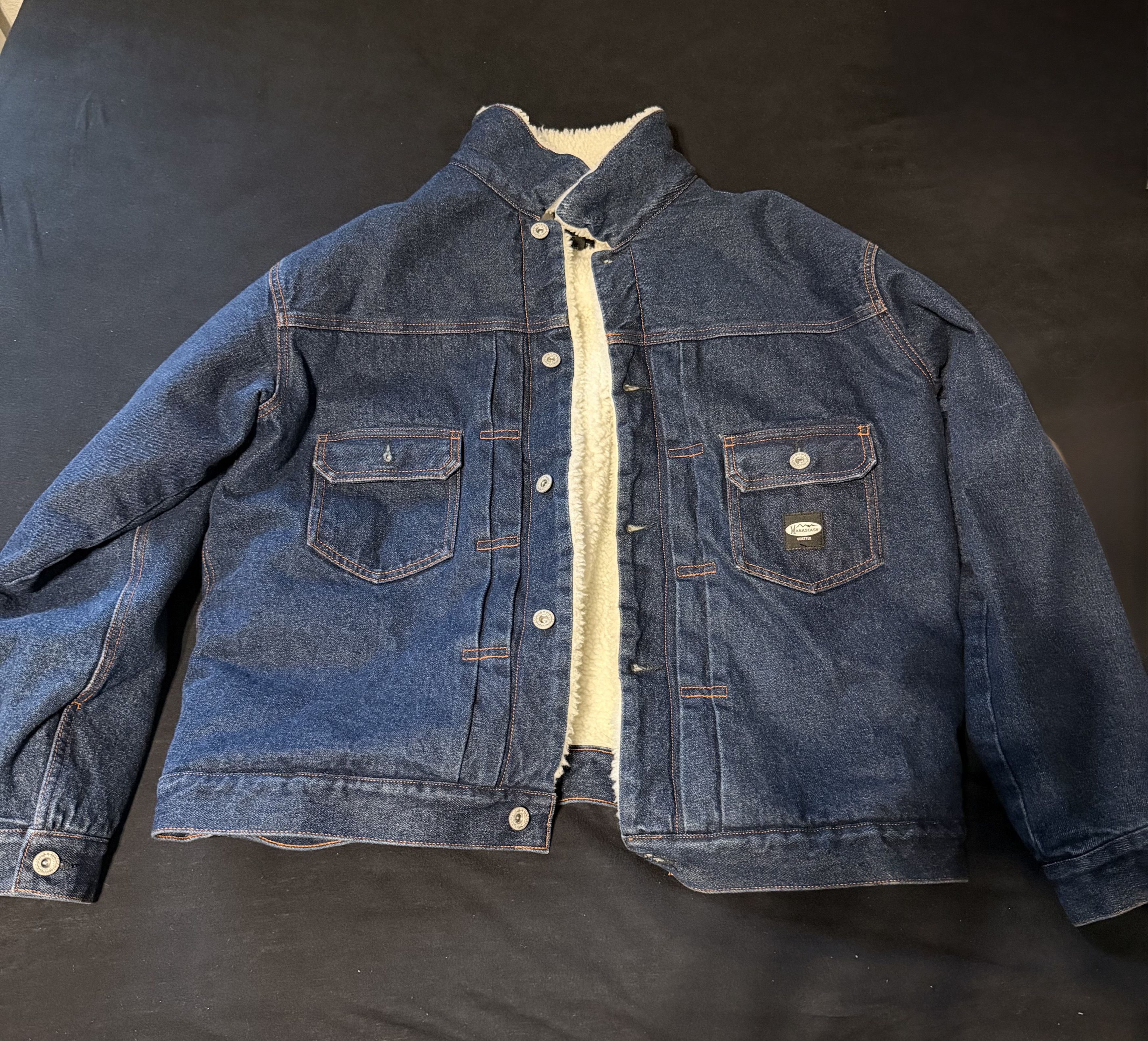 Manastash Manastash Sherpa Lined Denim Jacket Blue Fleece Lined Rare Size US M / EU 48-50 / 2 - 1 Thumbnail