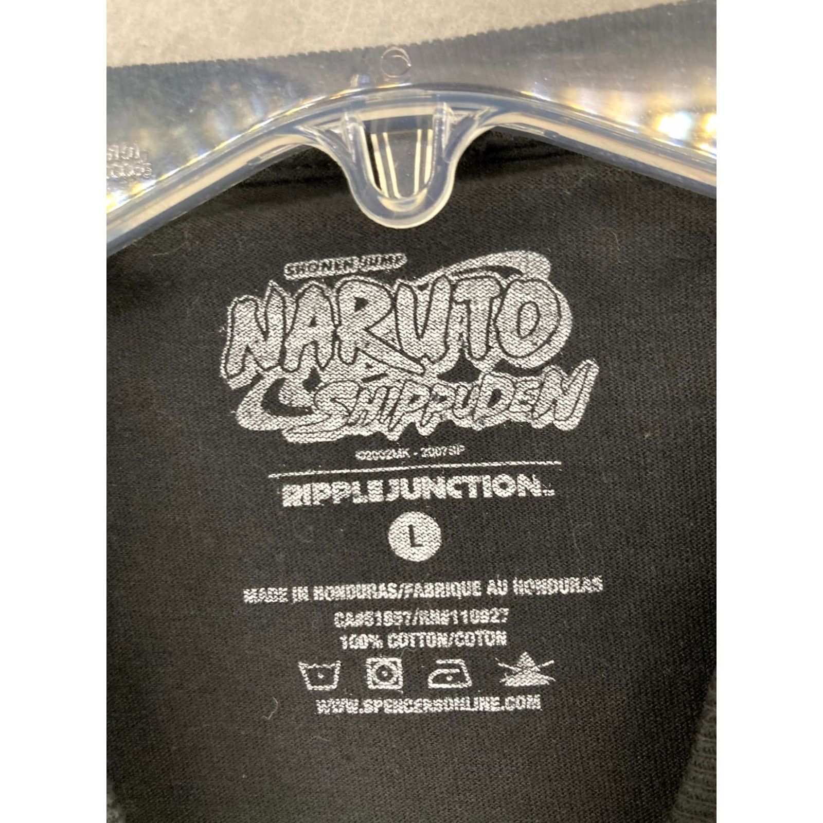 Ripple Junction Ripple Junction Naruto Shippuden Mens TShirt Large Black Anime Graphic Print Crew Neck Cotton Jersey Shirt Men L Black 90s Theme Naruto Mens Shirt Size US L / EU 52-54 / 3 - 5 Thumbnail