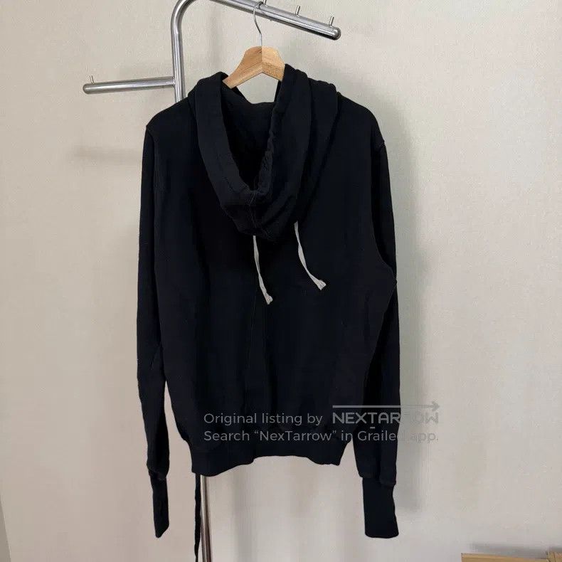 Rick Owens Rick Owens Black Ribbon Back Drawstring Hooded Fleece Swea Size US L / EU 52-54 / 3 - 2 Thumbnail