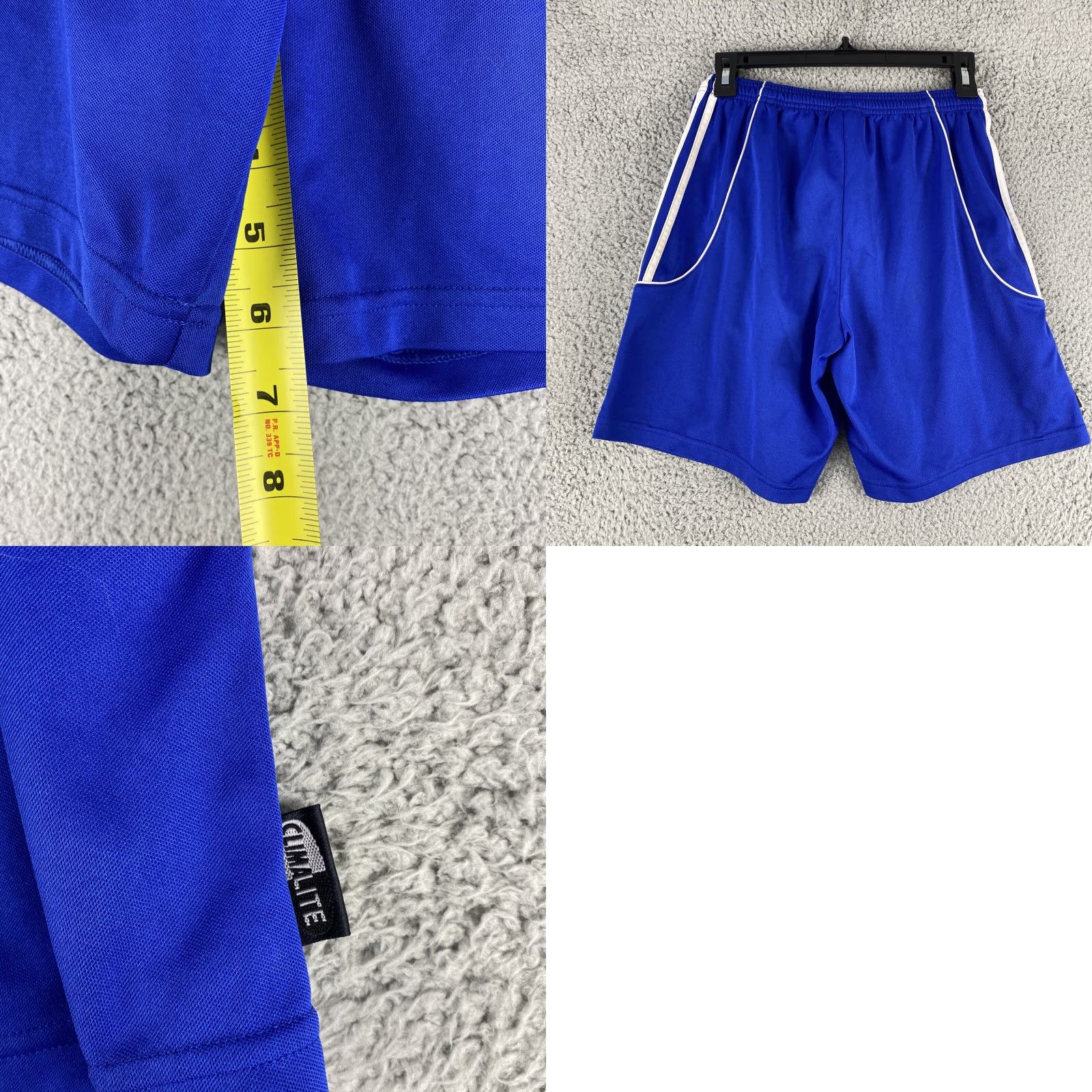 Adidas Adidas 3S Essential Blue Athletic Running Workout Shorts S Men’s, Sports, 8" Inseam Size US 29 - 8 Thumbnail