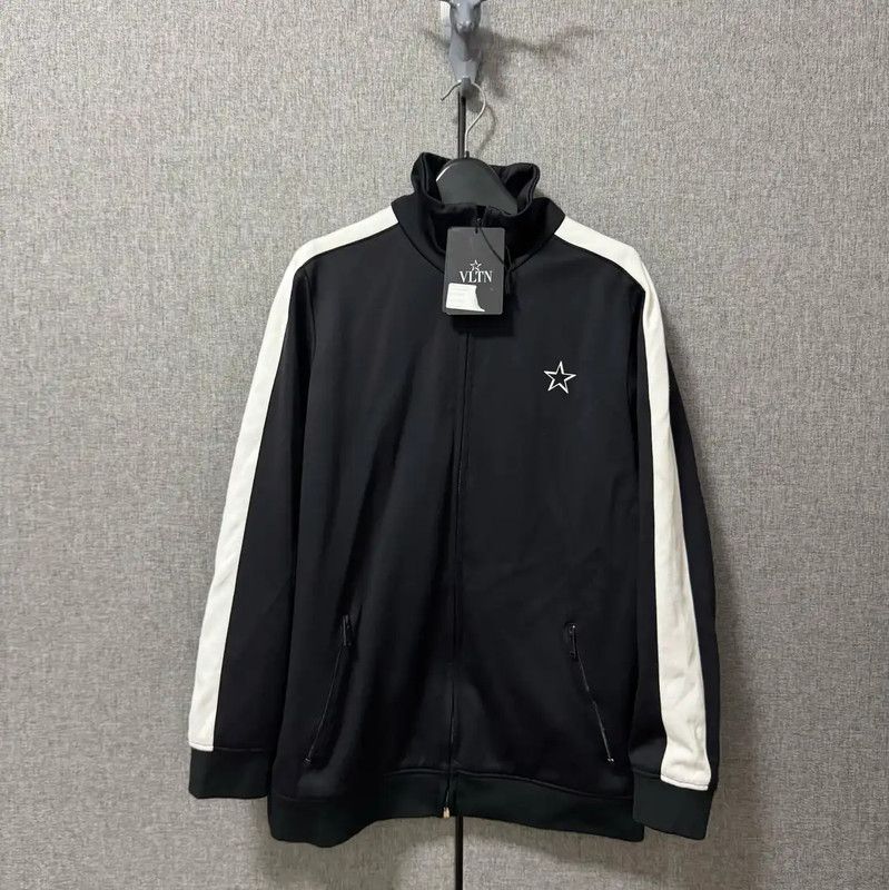 Valentino Valentino Men's Black Embroidered Logo Jacket 0089 Size US M / EU 48-50 / 2 - 1 Thumbnail