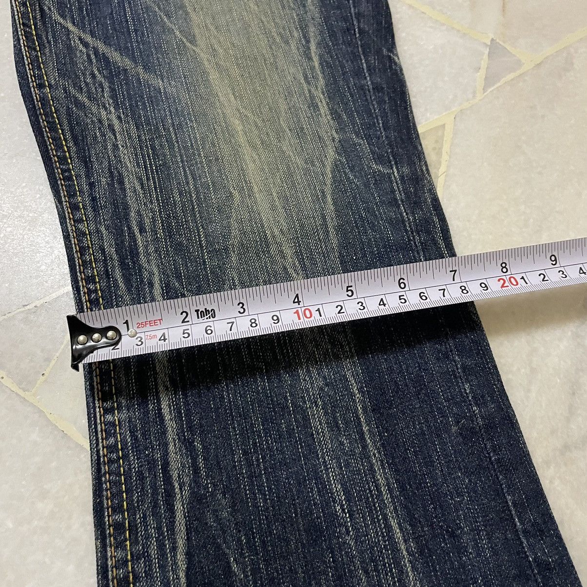 Le Grande Bleu (L.G.B.) ORIGINAL VINTAGE VEAGUS EDWIN FLARED JAPAN DENIM (28×39) Size US 28 / EU 44 - 13 Thumbnail