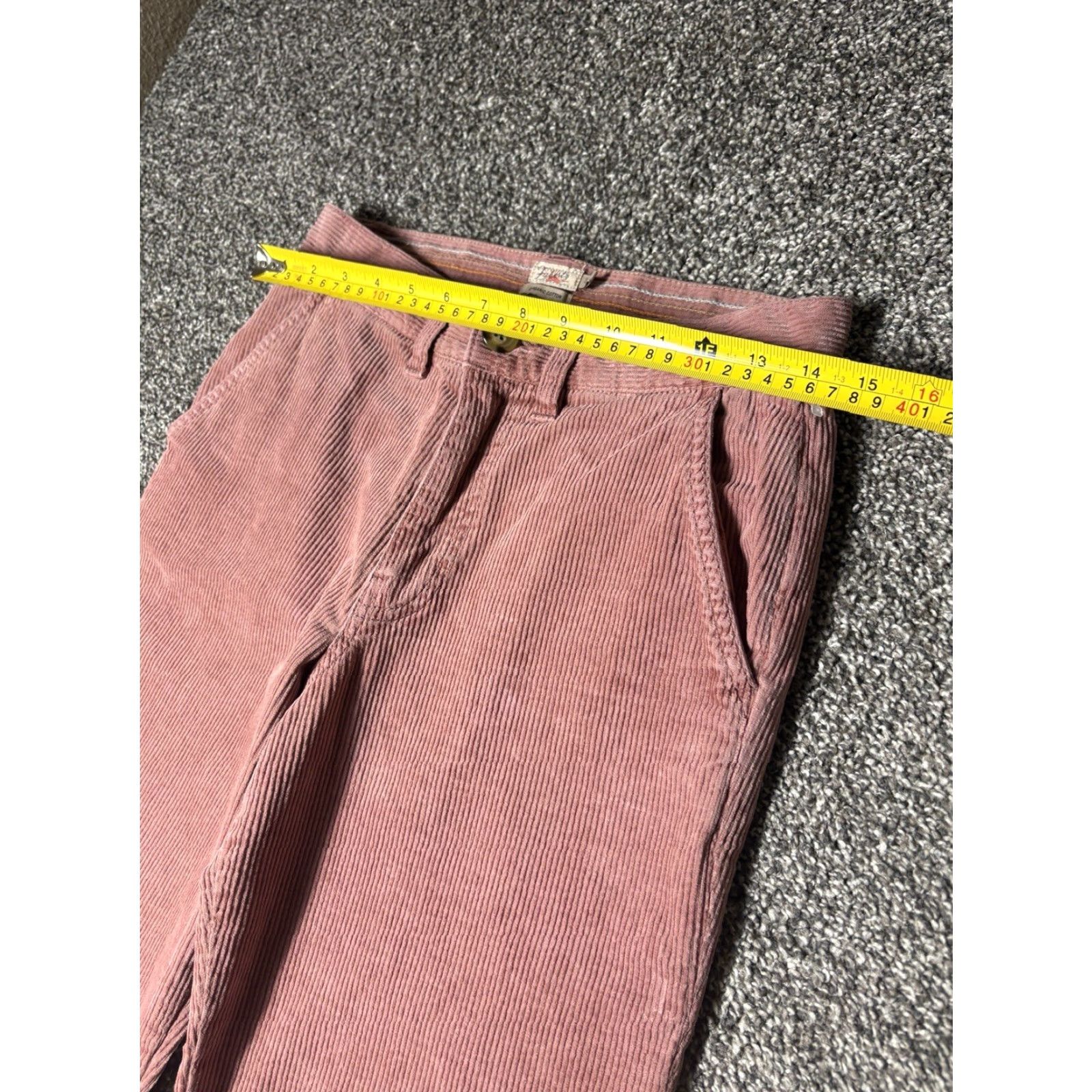 Faherty Faherty Pants Womens Corduroy 25 Pink High Rise Stretch Cotton Blend Regular Straight 28in? Size 42" / US 20 - 4 Thumbnail